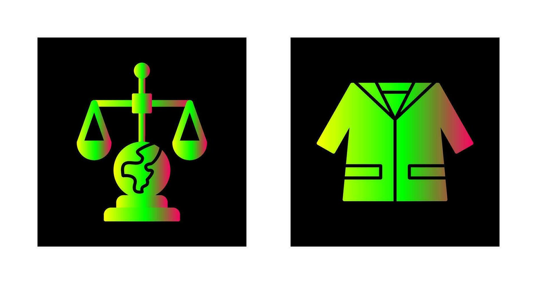 internacional ley y traje icono vector