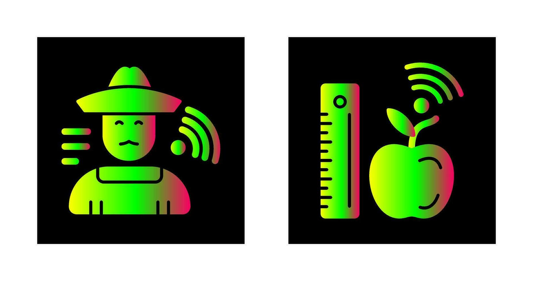 Farmer and Measure and Measure Icon vector