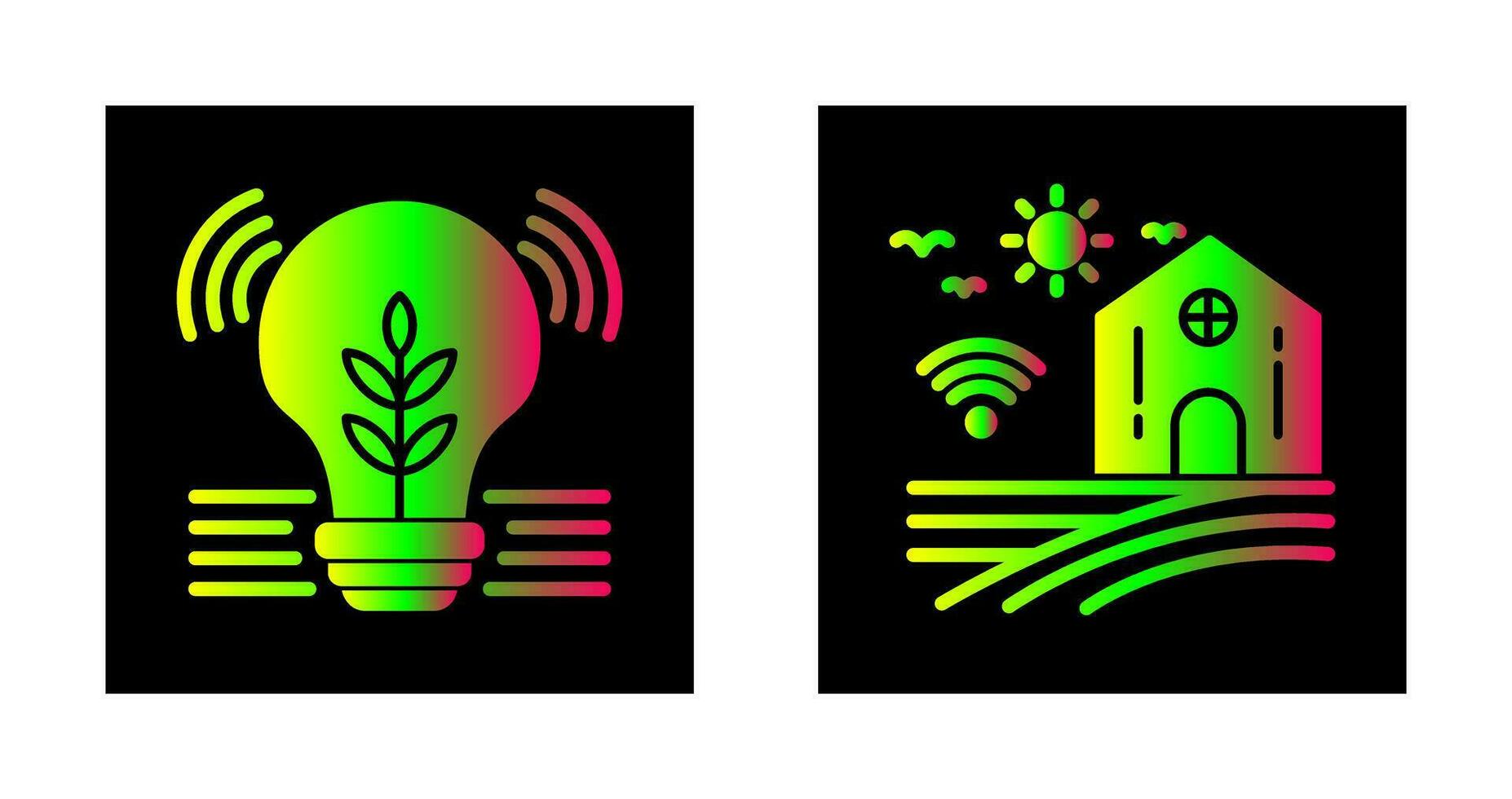 Idea and Smart Farm Icon vector