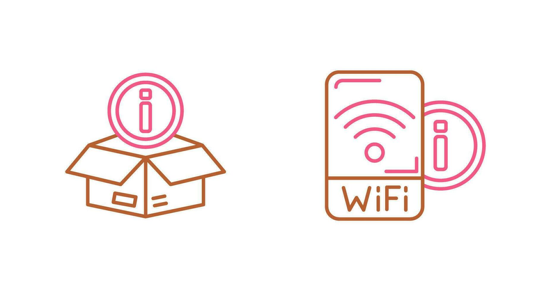 wifi signal and box Icon vector