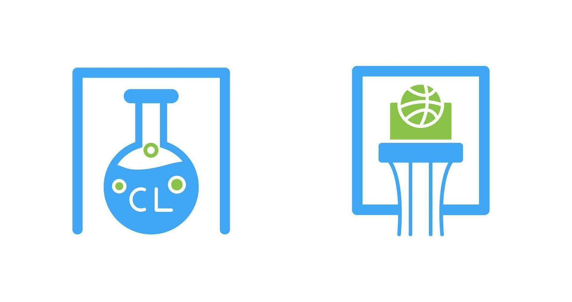Flask and Basketball Icon vector
