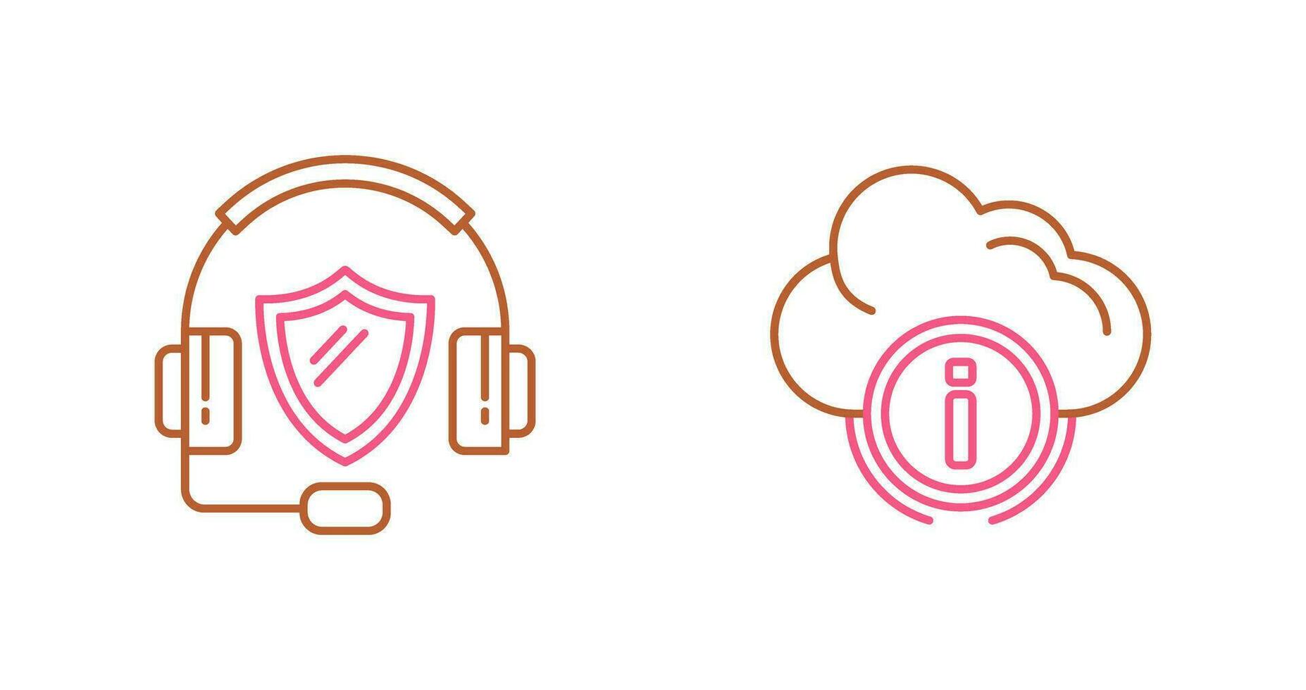 call center and cloud computing Icon vector