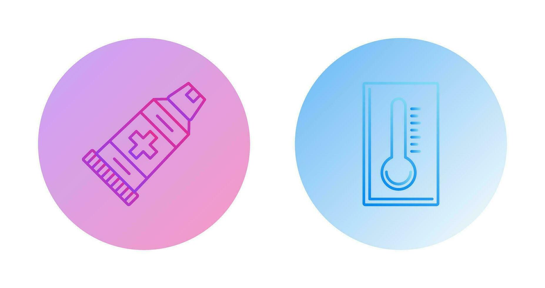 Paste and Thermometer Icon vector