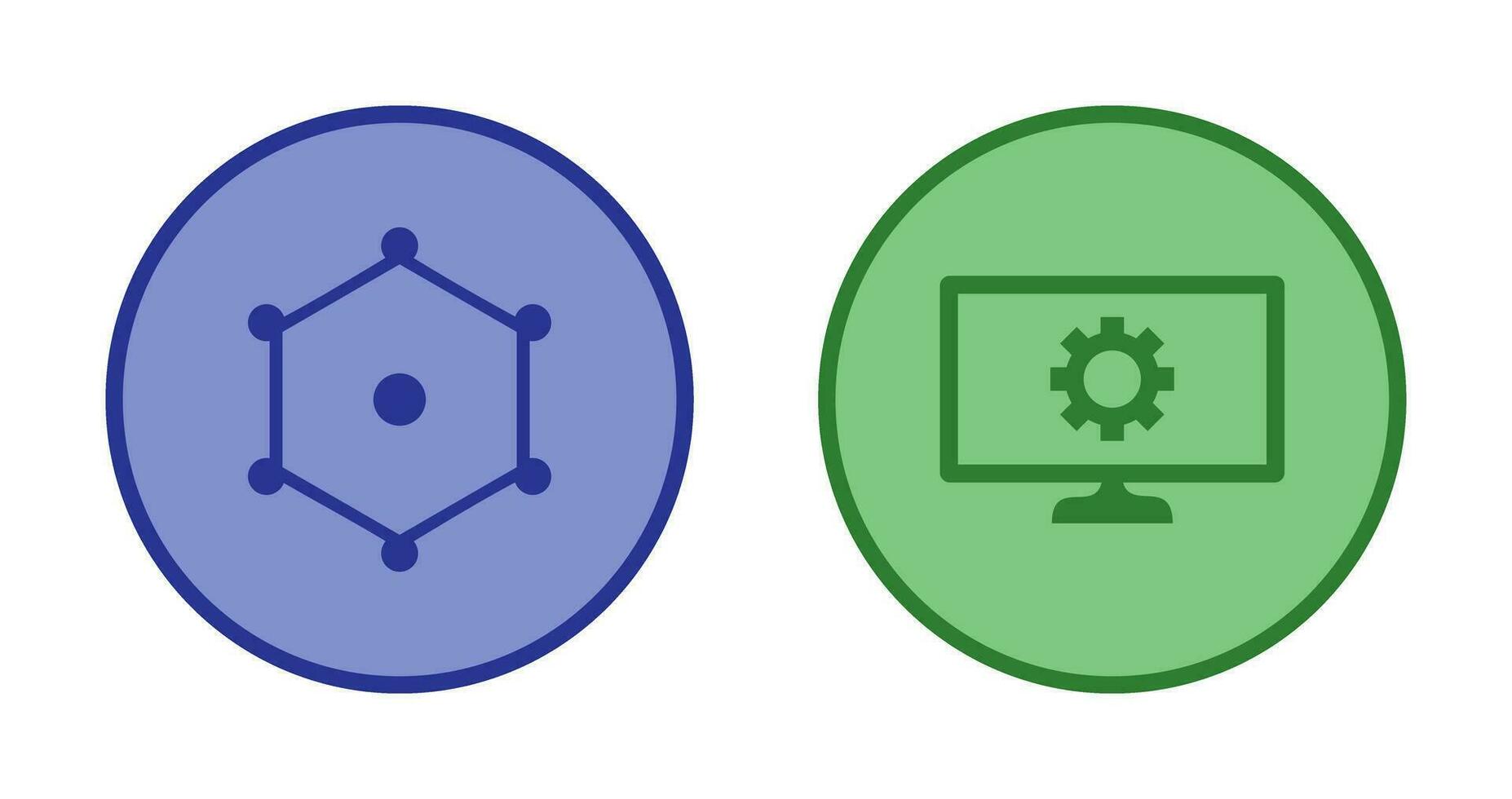 nodes and network setting  Icon vector