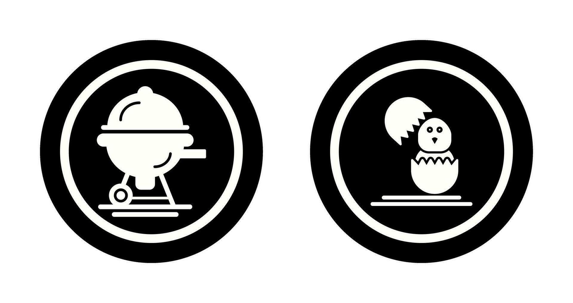 Barbecue and Chick Icon vector