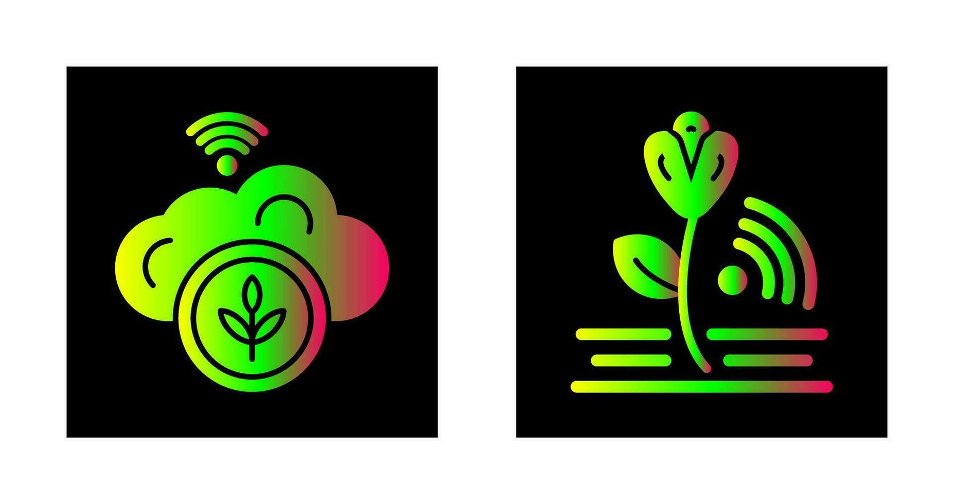 Signal and Flowers Icon vector