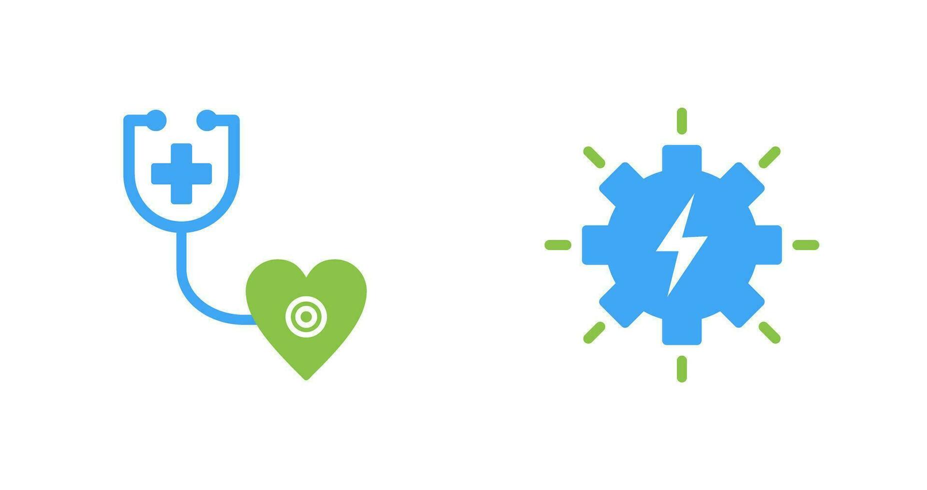 Phonendoscope and Electricity Icon vector