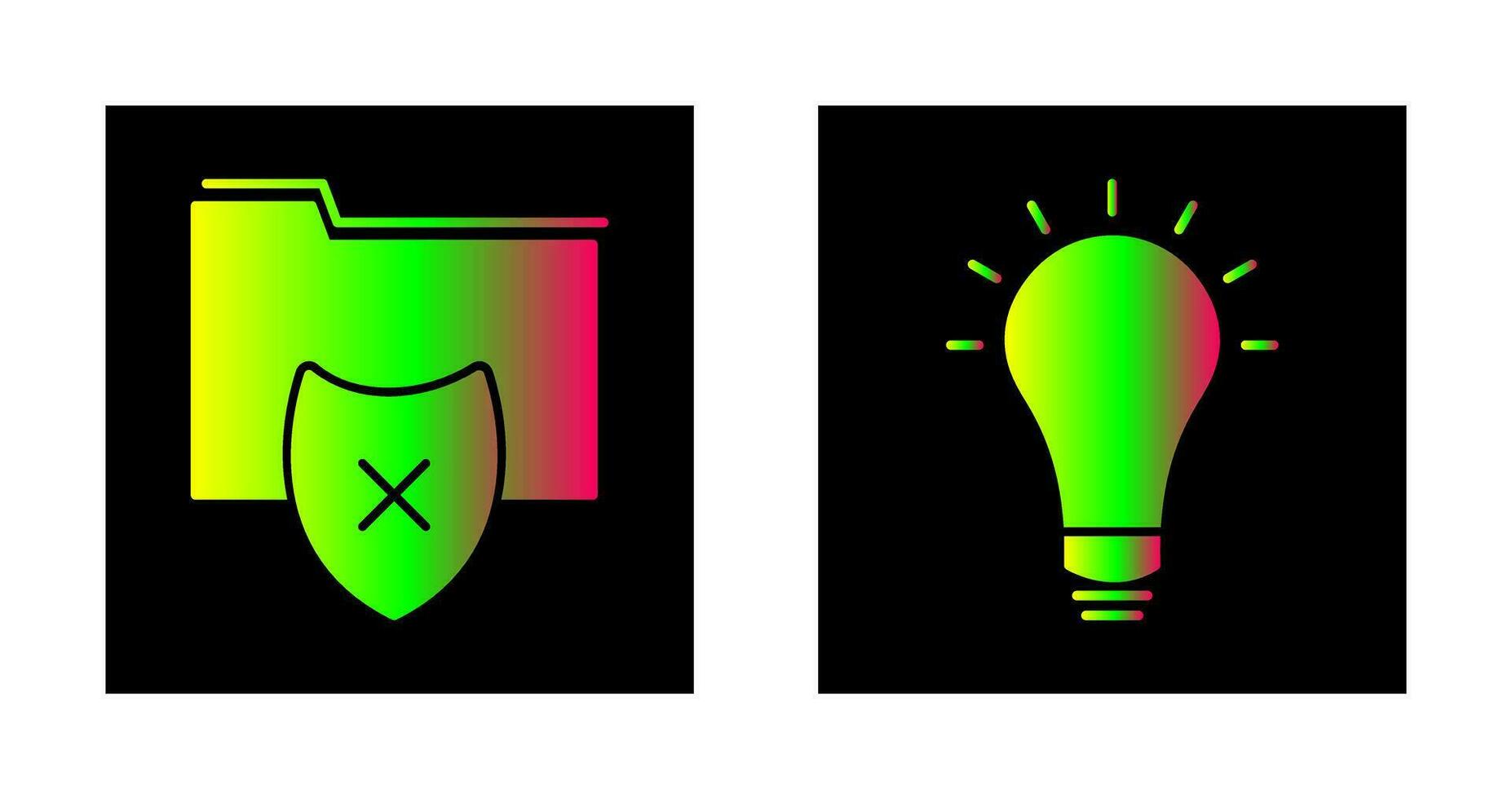 vulnerable folders and innovatives idea Icon vector