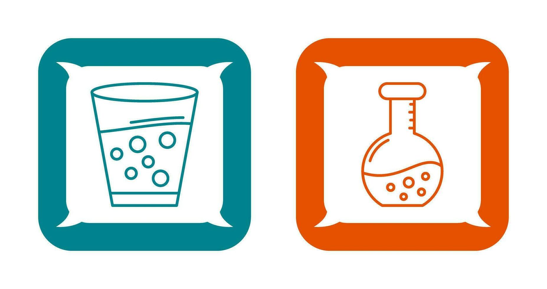 Antacid and Flask Icon vector