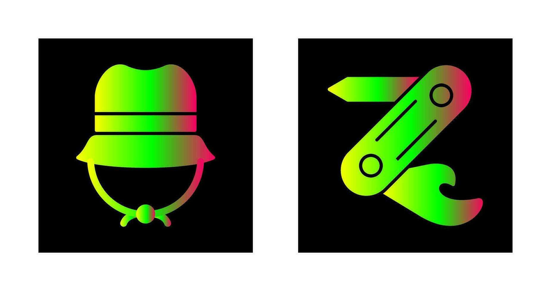 Camping Gas and Swiss Army Knife Icon vector