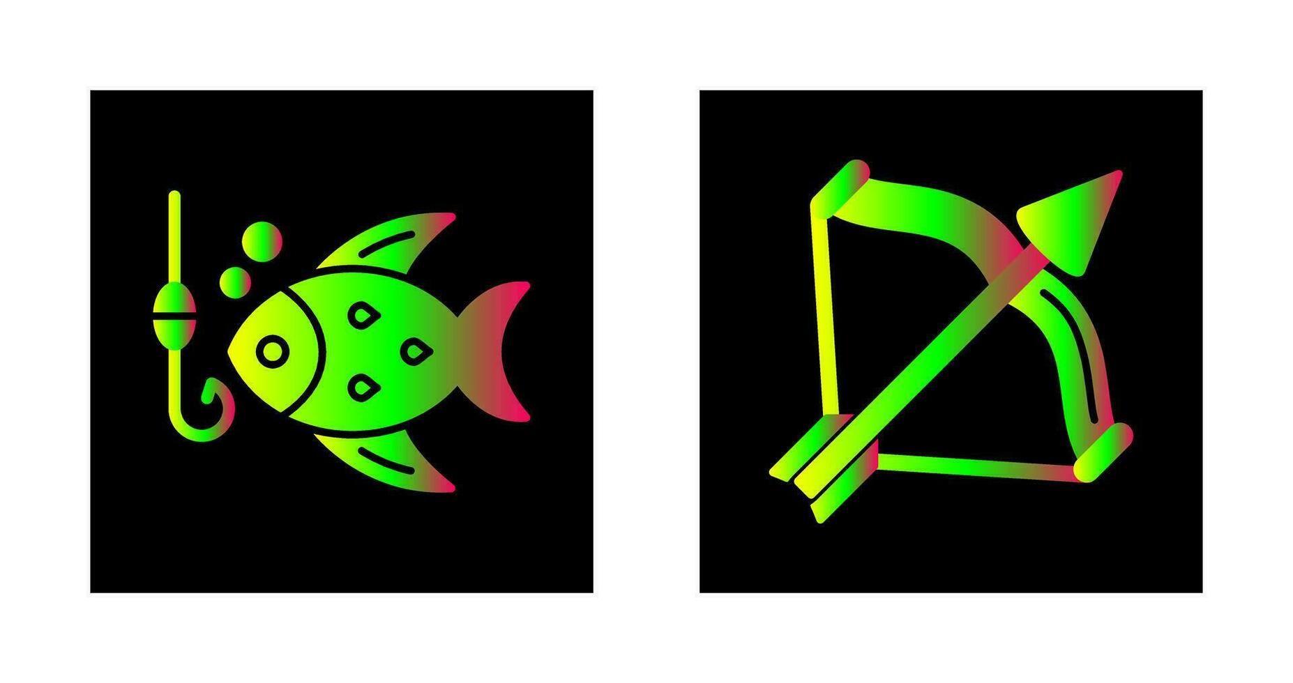 Bow and Fishing Icon vector