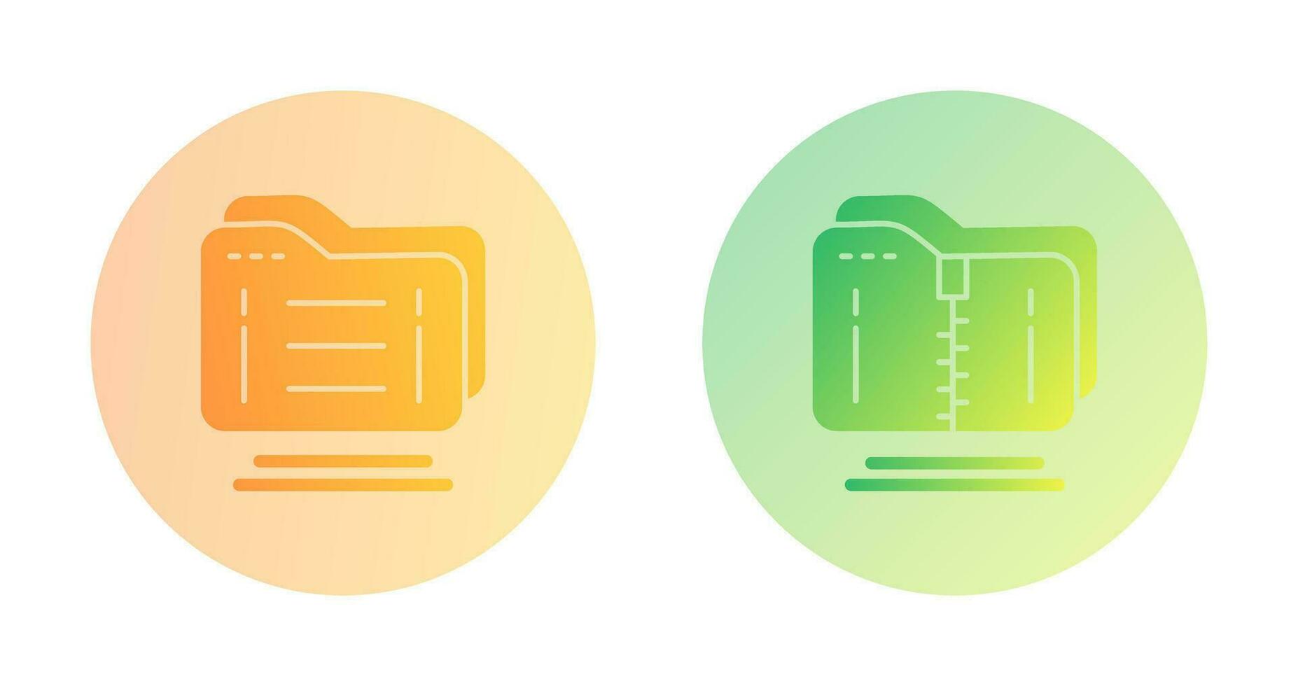 Folder and Compressed Icon vector
