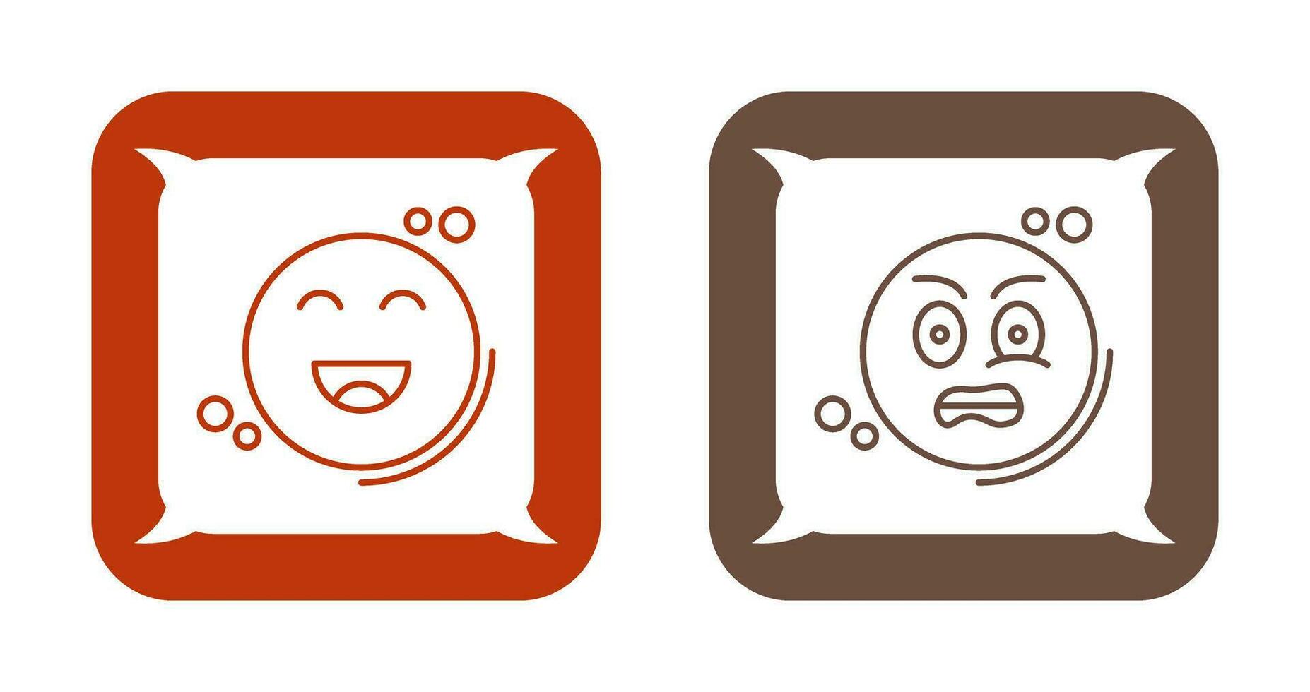 Happiness and Grimacing Icon vector