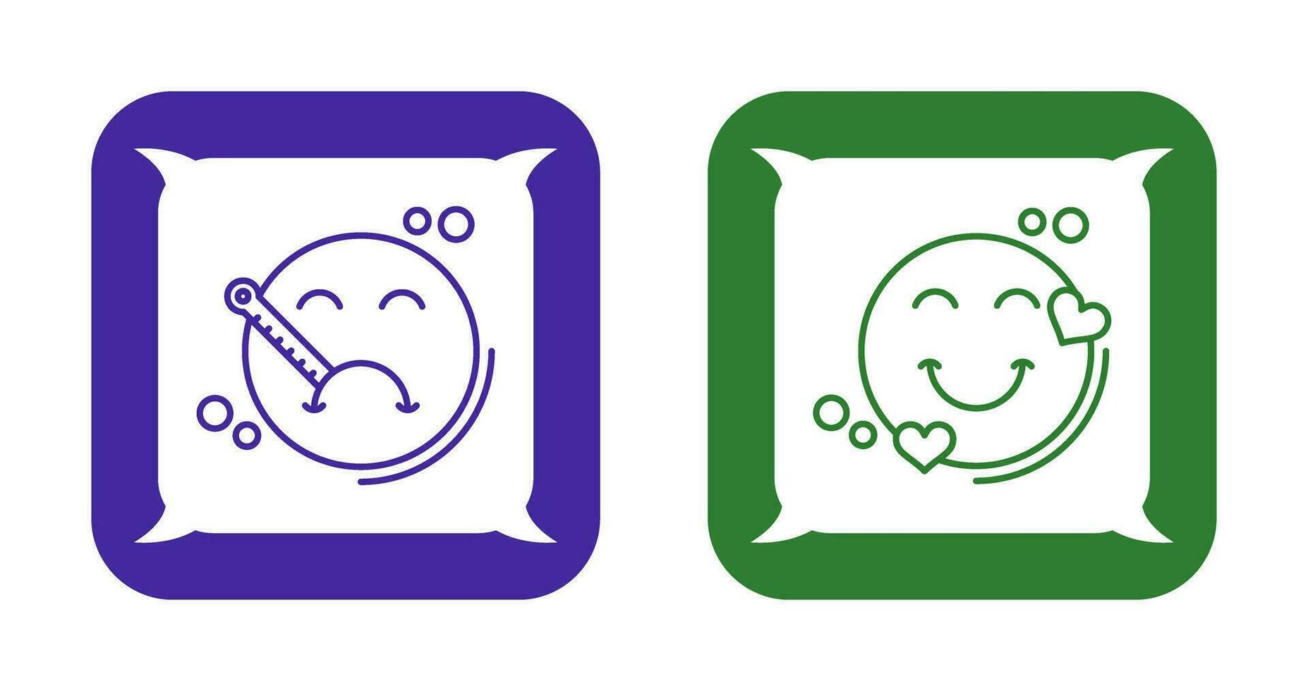 Sick and Heart Icon vector