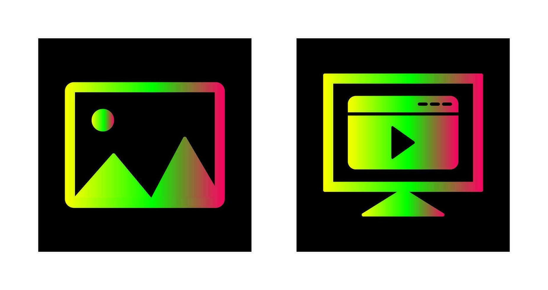 albums and video streaming Icon vector