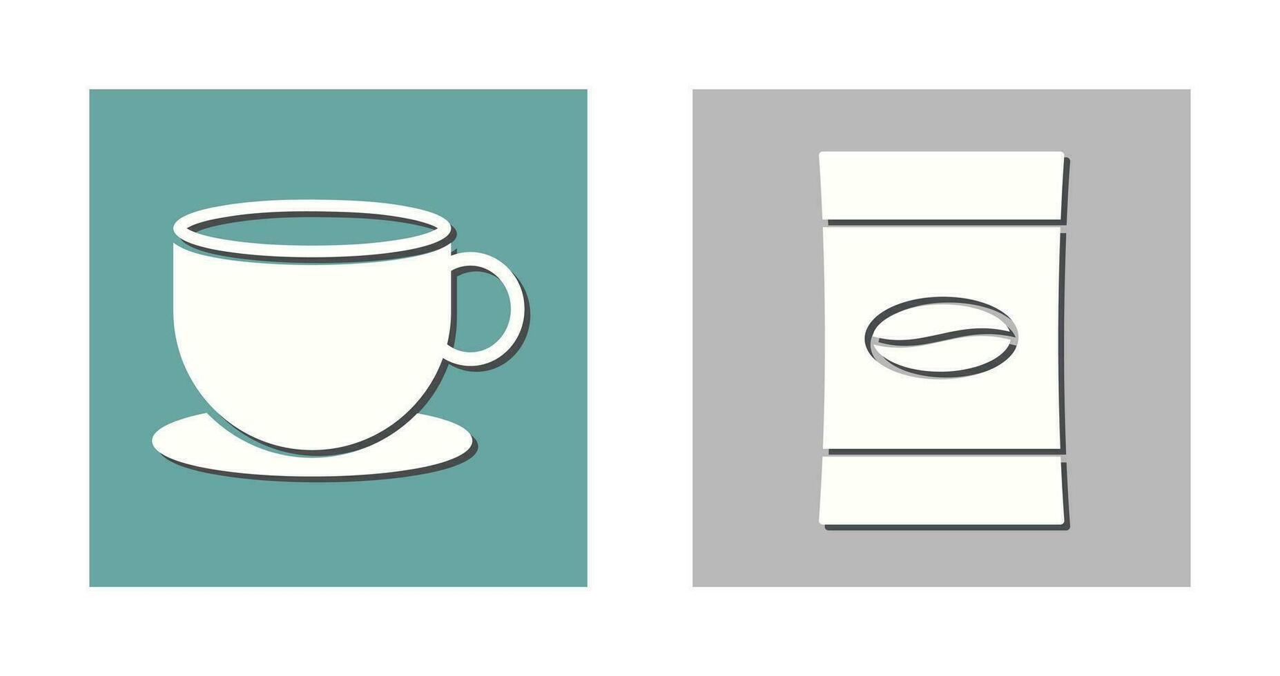 tea and coffee packet Icon vector