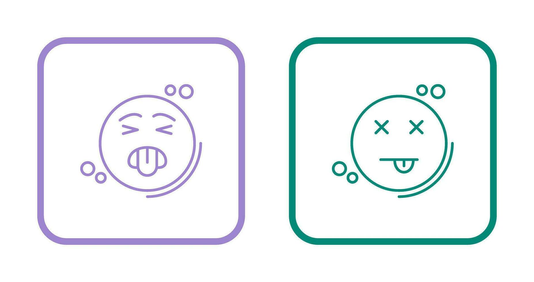 Disgusted and Dead Icon vector