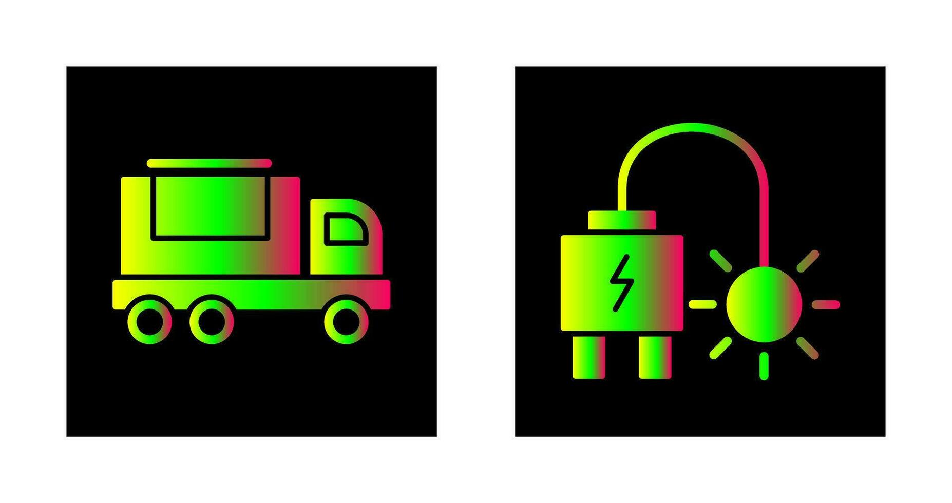 Cargo Truck and Plug Icon vector