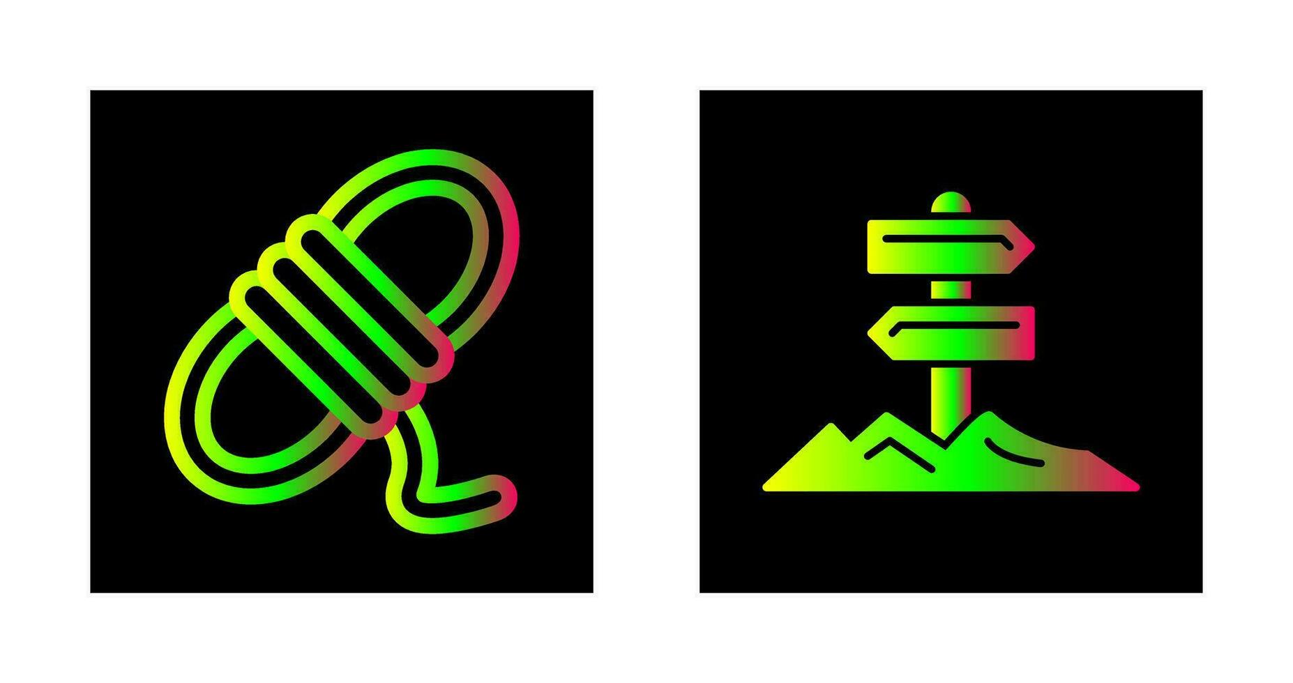 Direction and Rope Icon vector