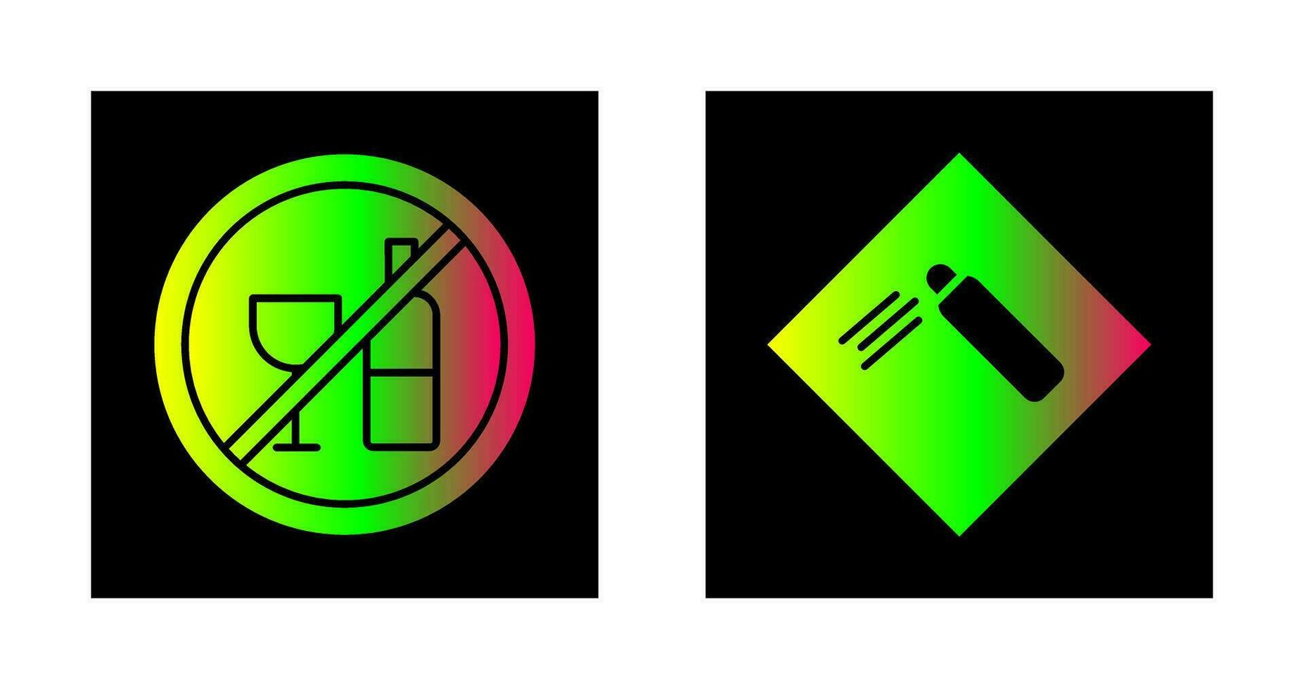 Pressurized cylinder And no drinking  Icon vector