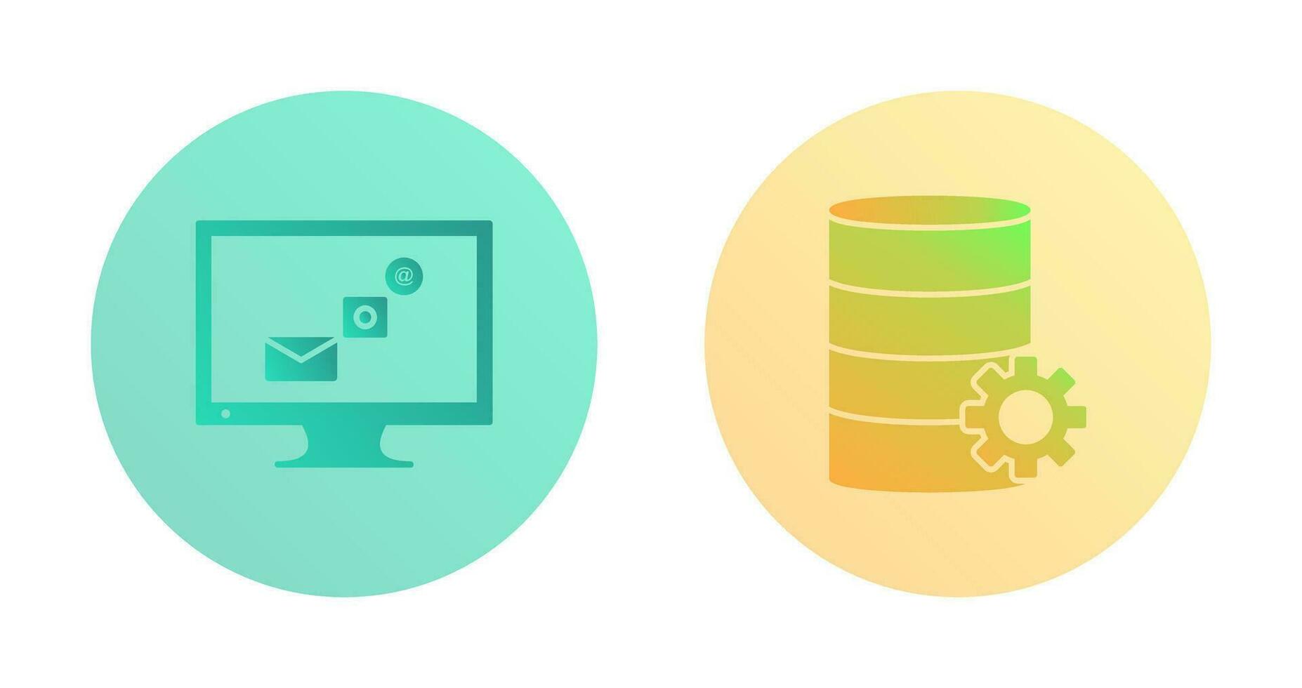 digital marketing and database management Icon vector