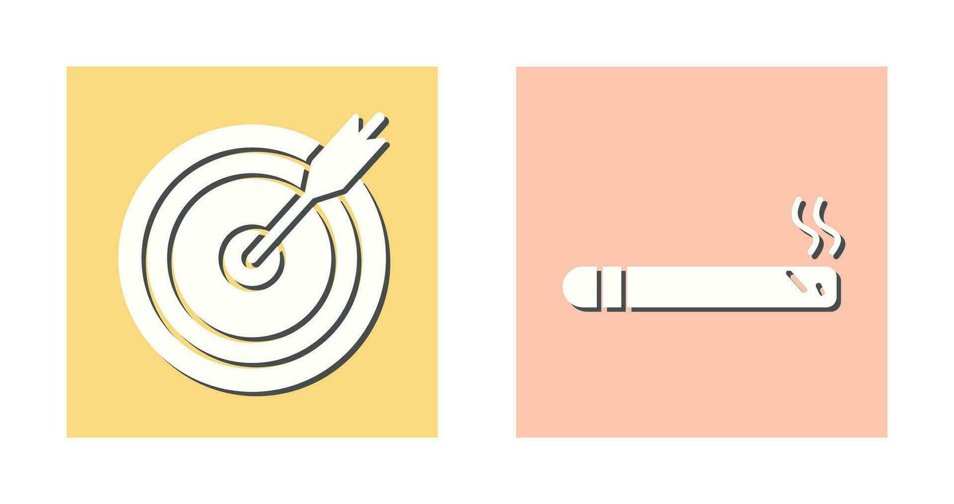 darts game and cigar Icon vector