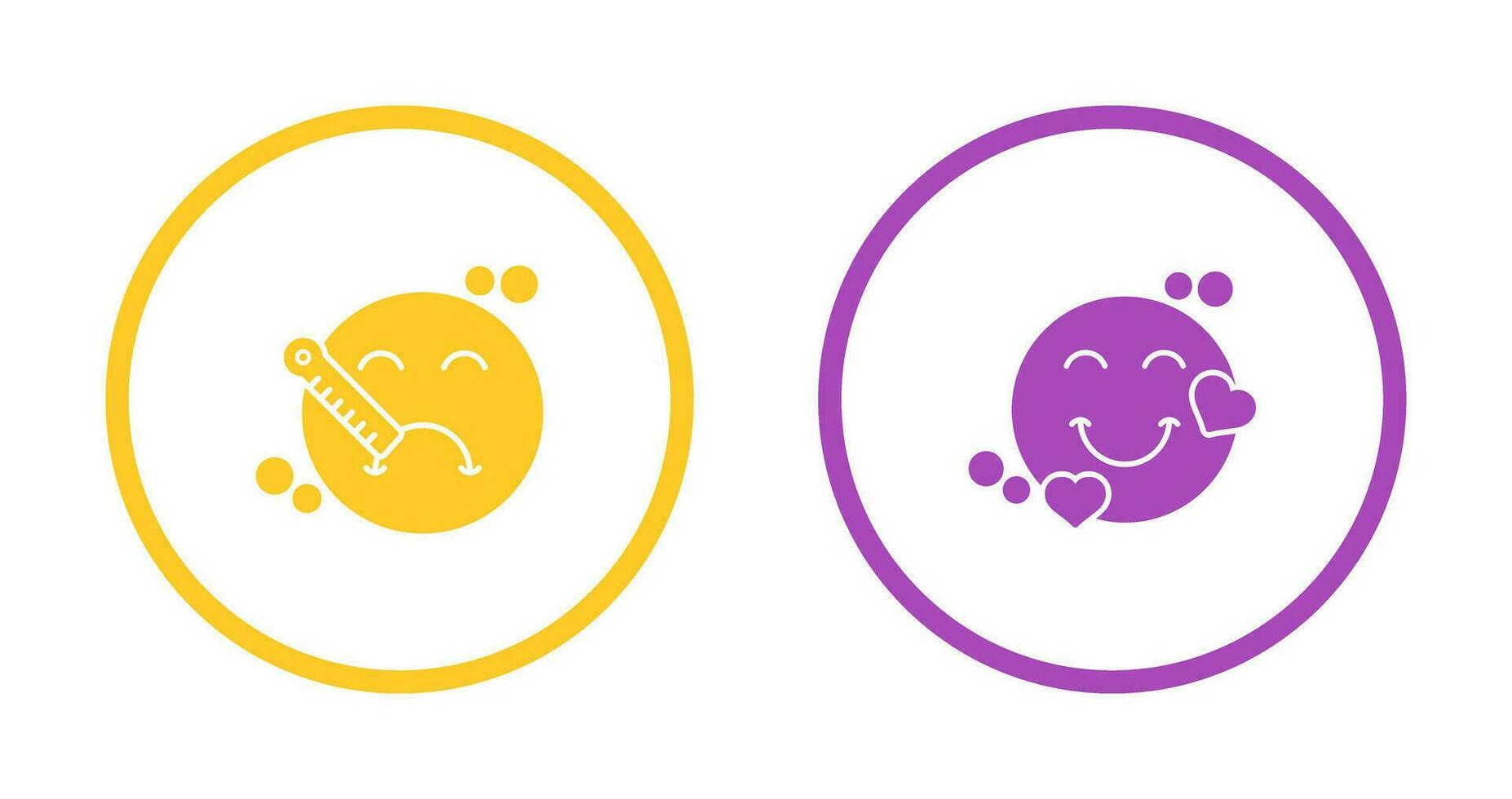 Sick and Heart Icon vector