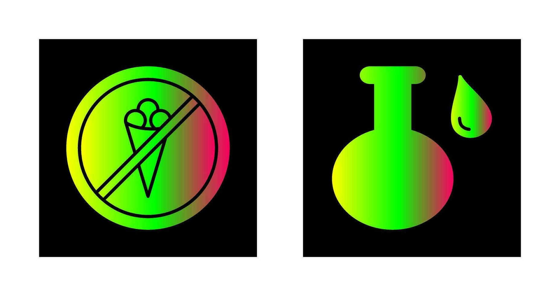 acidic liquid and no icecream Icon vector