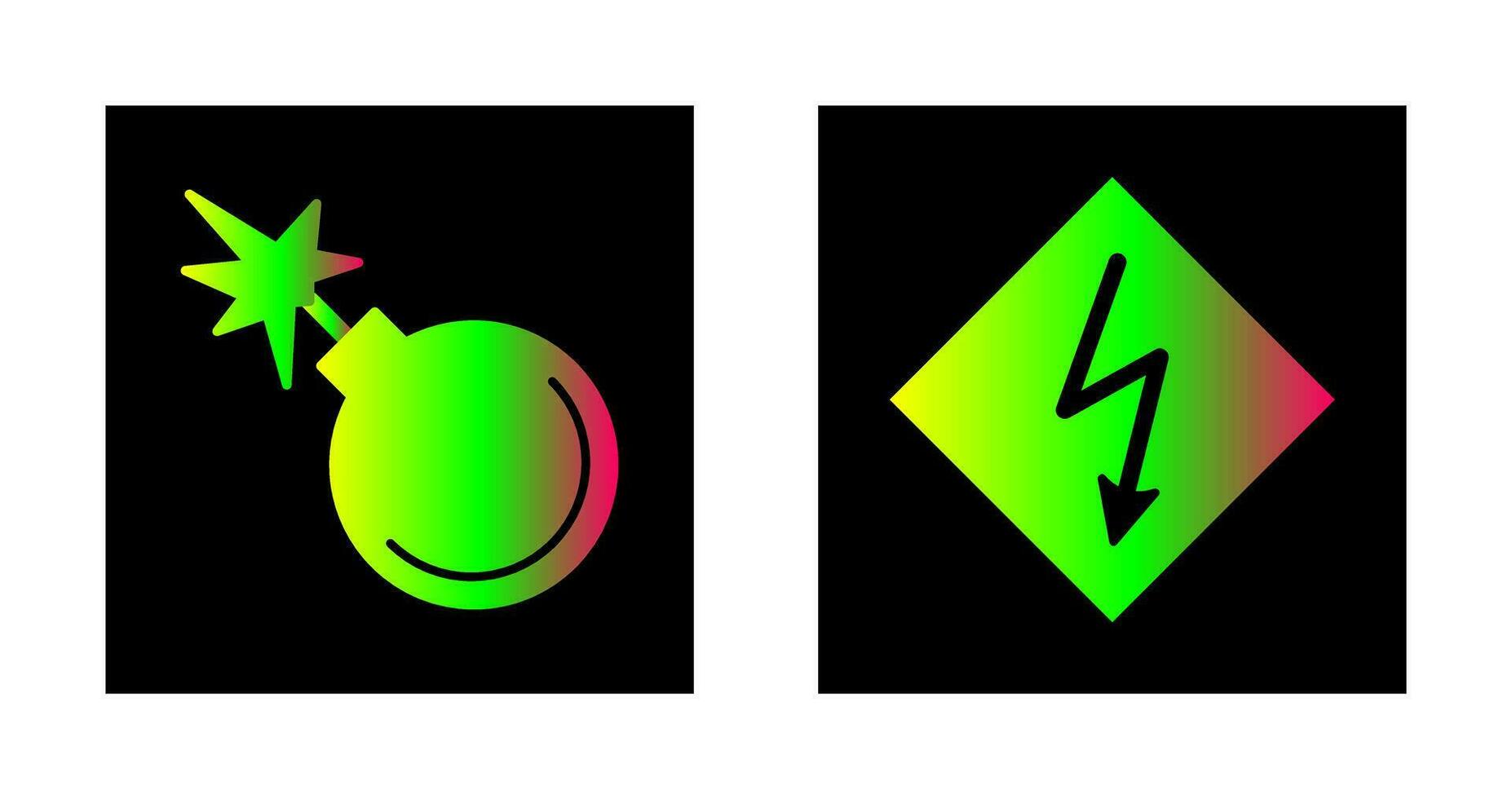 danger of explosion and high voltages  Icon vector