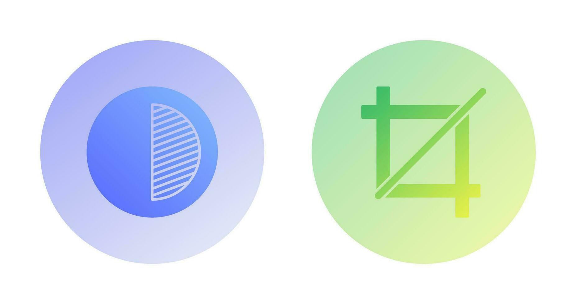 contrast and crop Icon vector