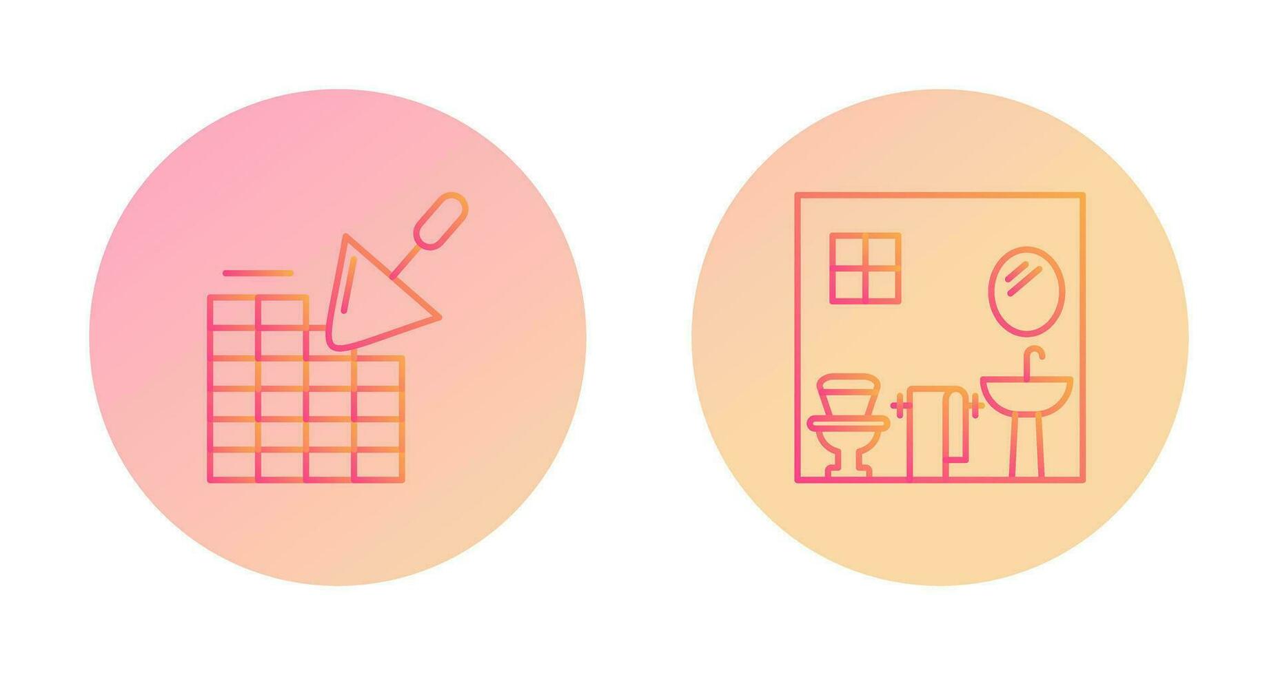 Brickwall and Bathroom Icon vector