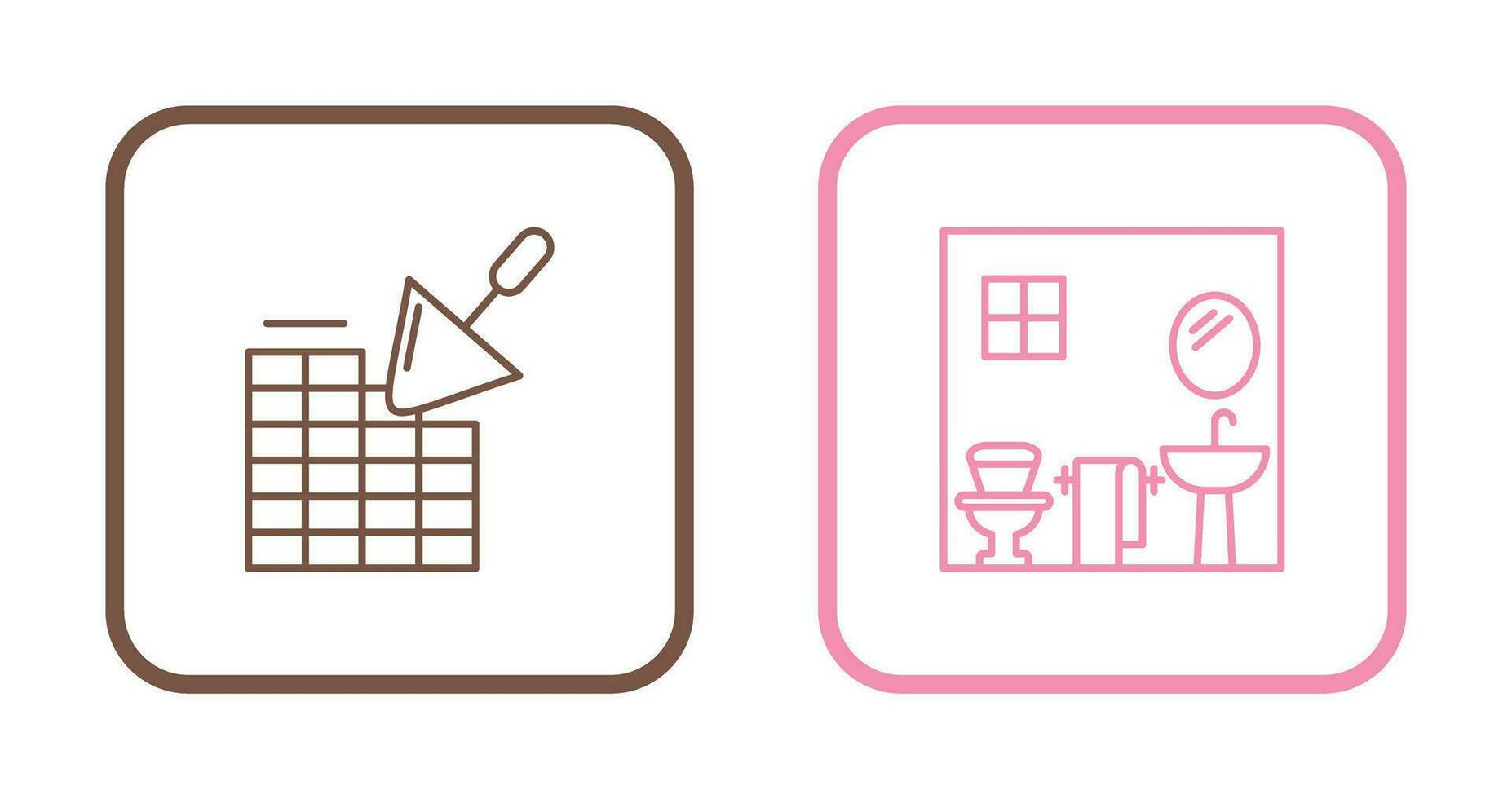 Brickwall and Bathroom Icon vector