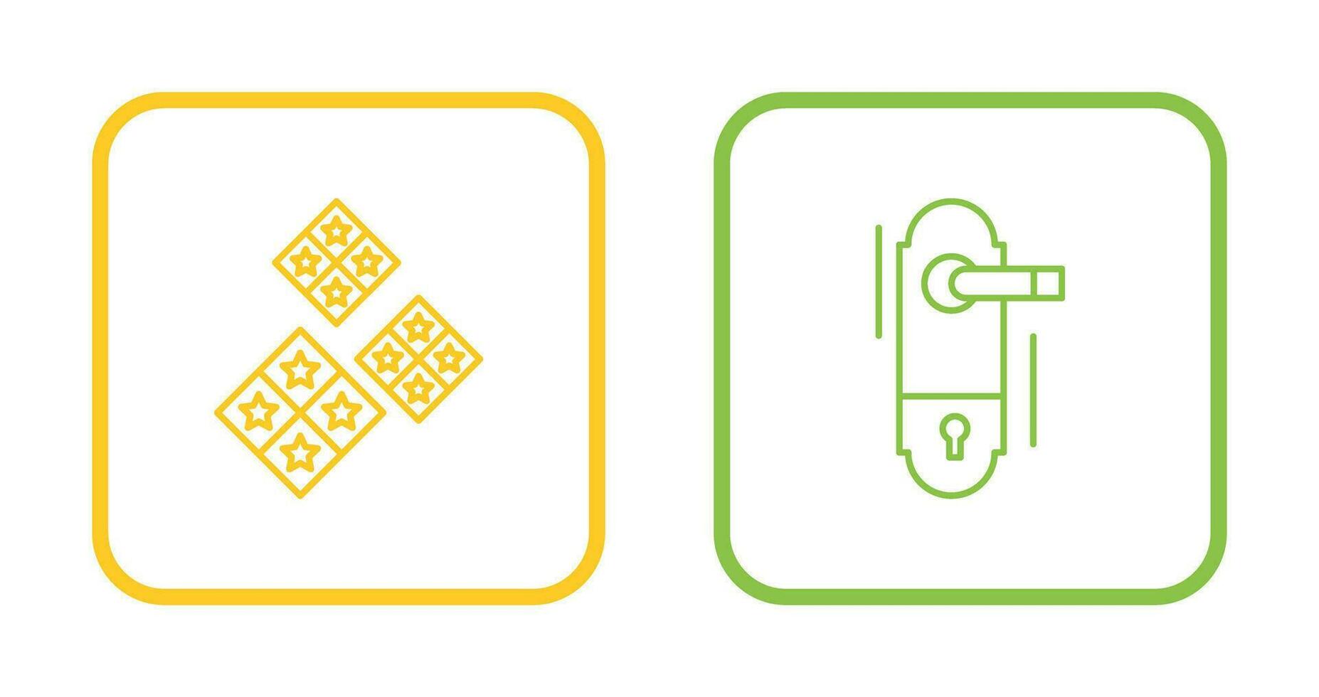 Tiles and Doorknob Icon vector
