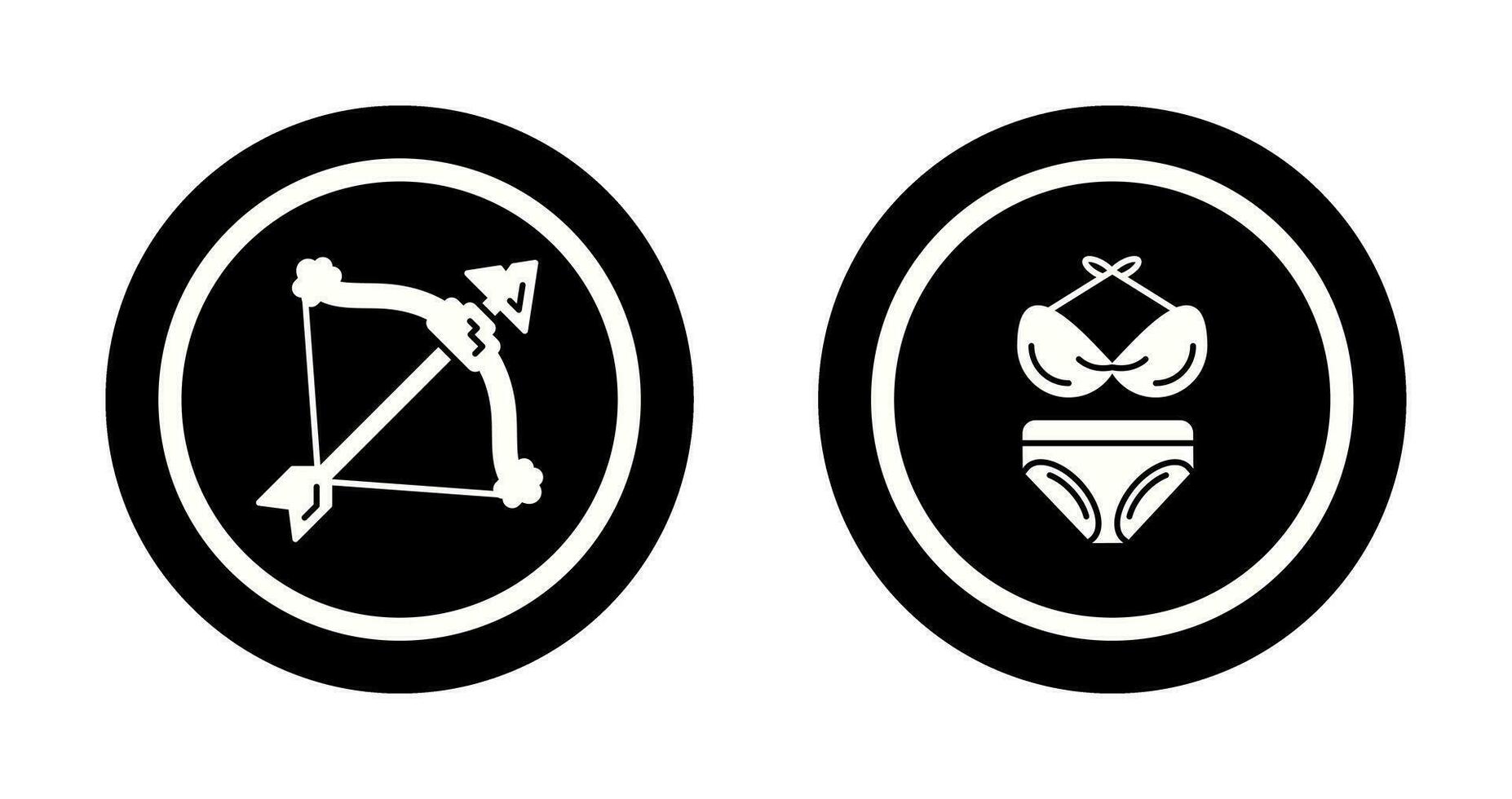 Crossbow and Bikini Icon vector