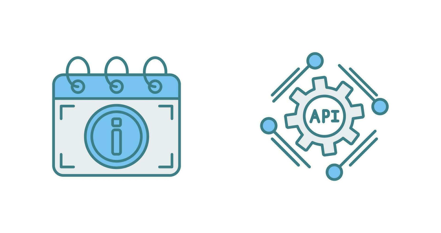 api and calendar Icon vector