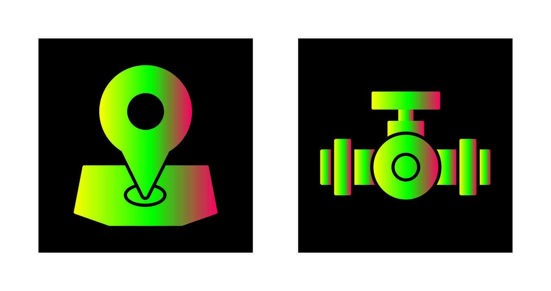 Location and Plumbing Icon vector