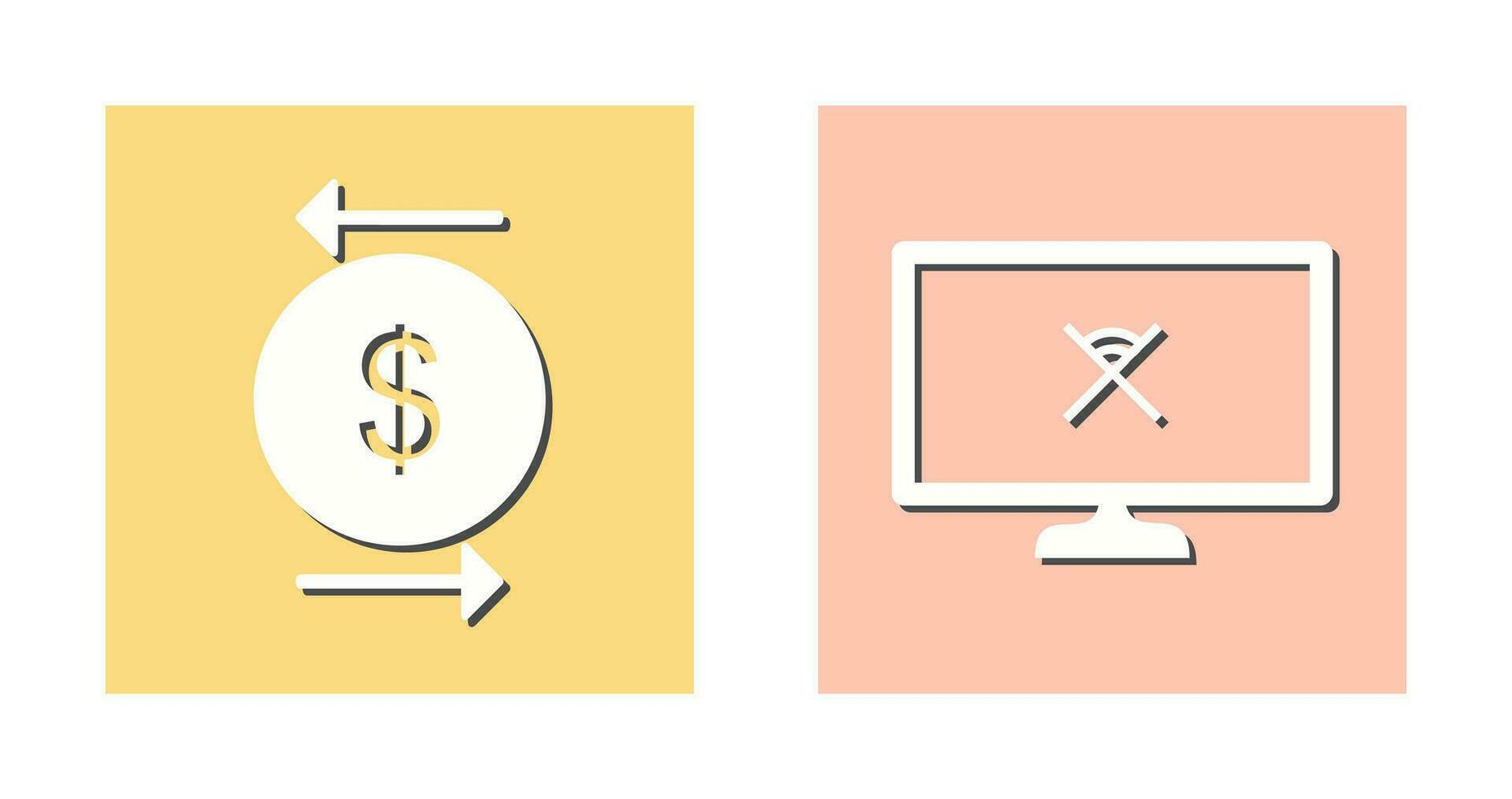 transaction and disconnected network  Icon vector