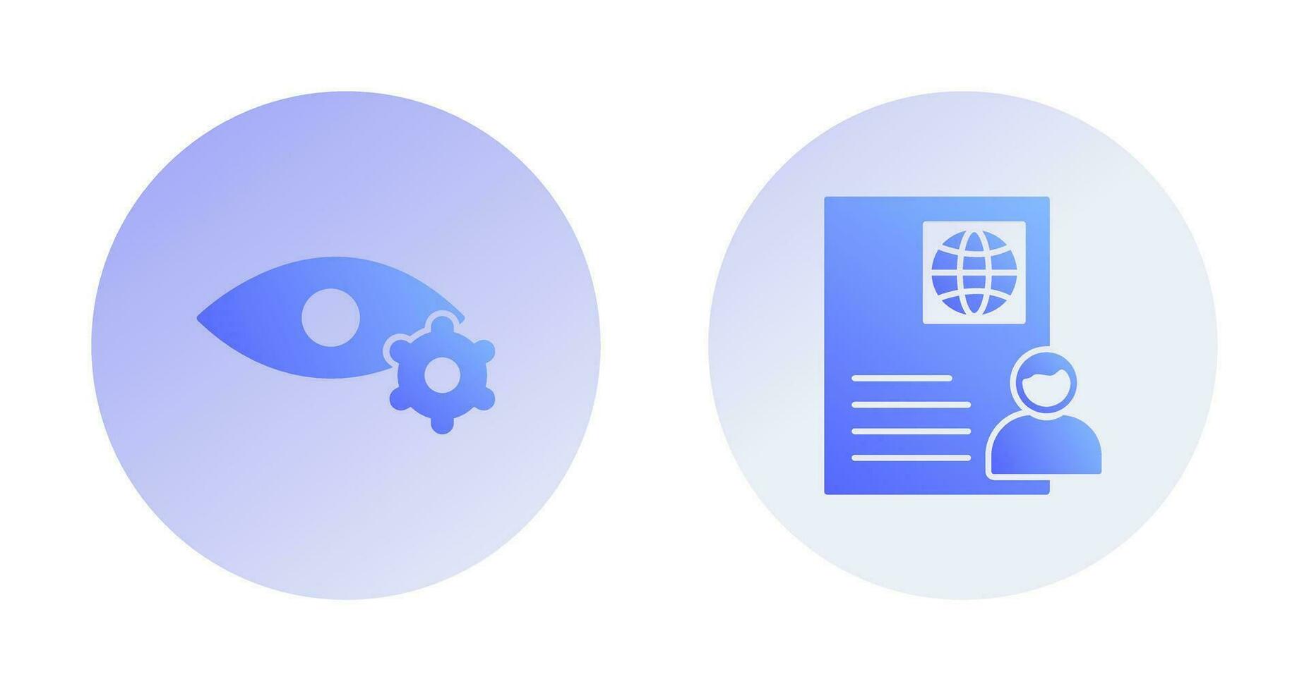view setting and global profile Icon vector