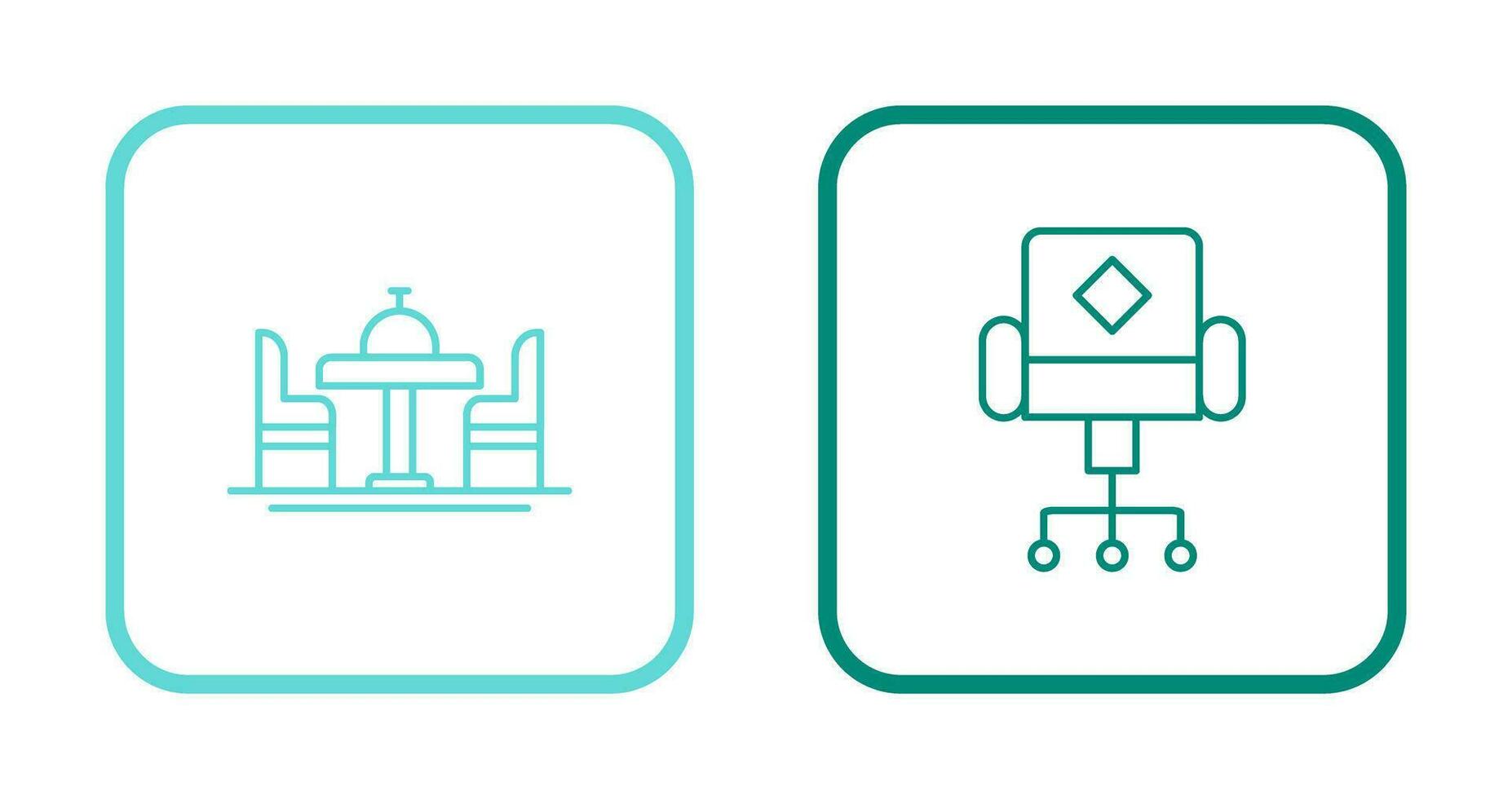 Chair and Dinning Table Icon vector