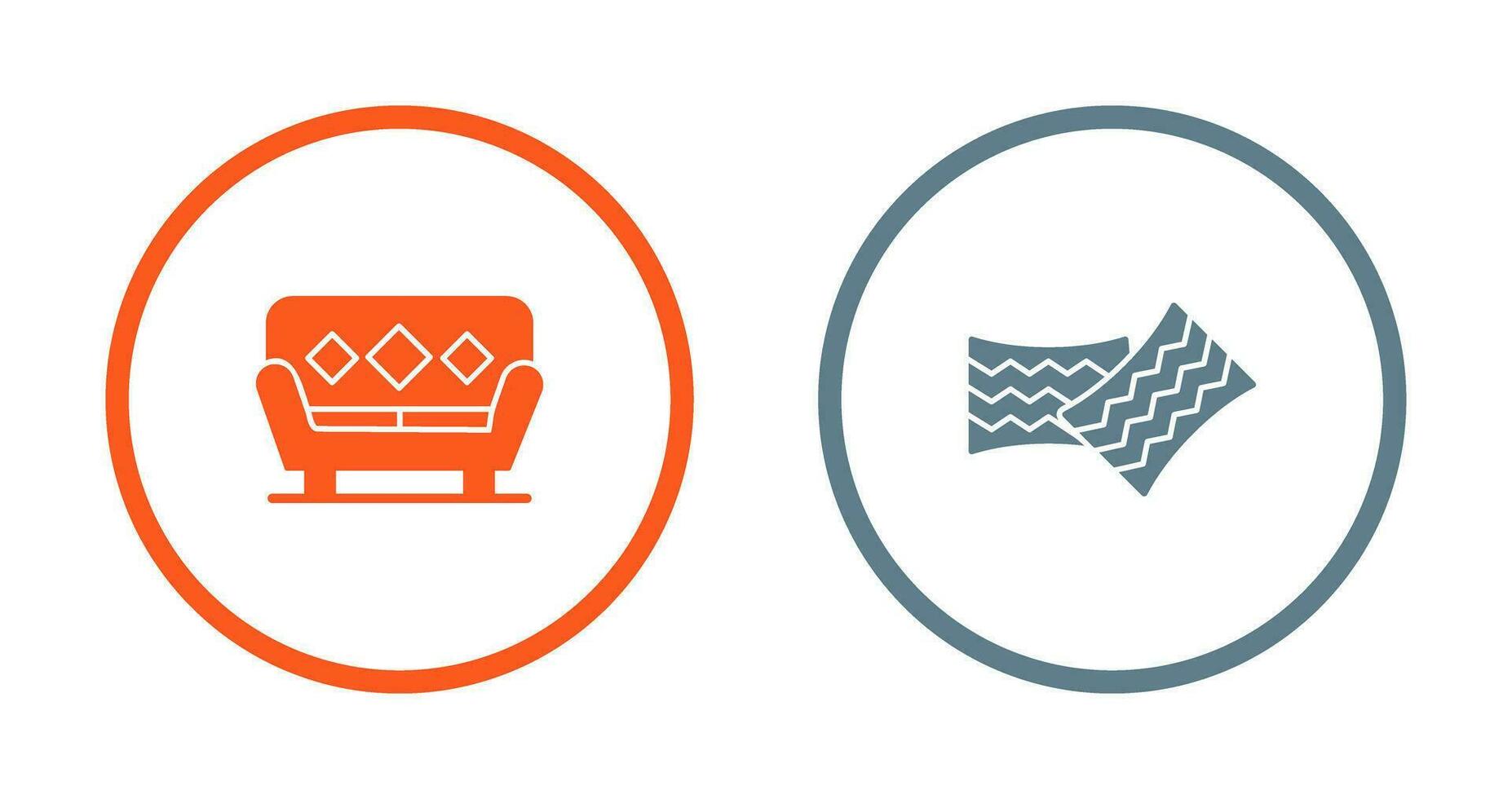 Sofa and Cushions Icon vector