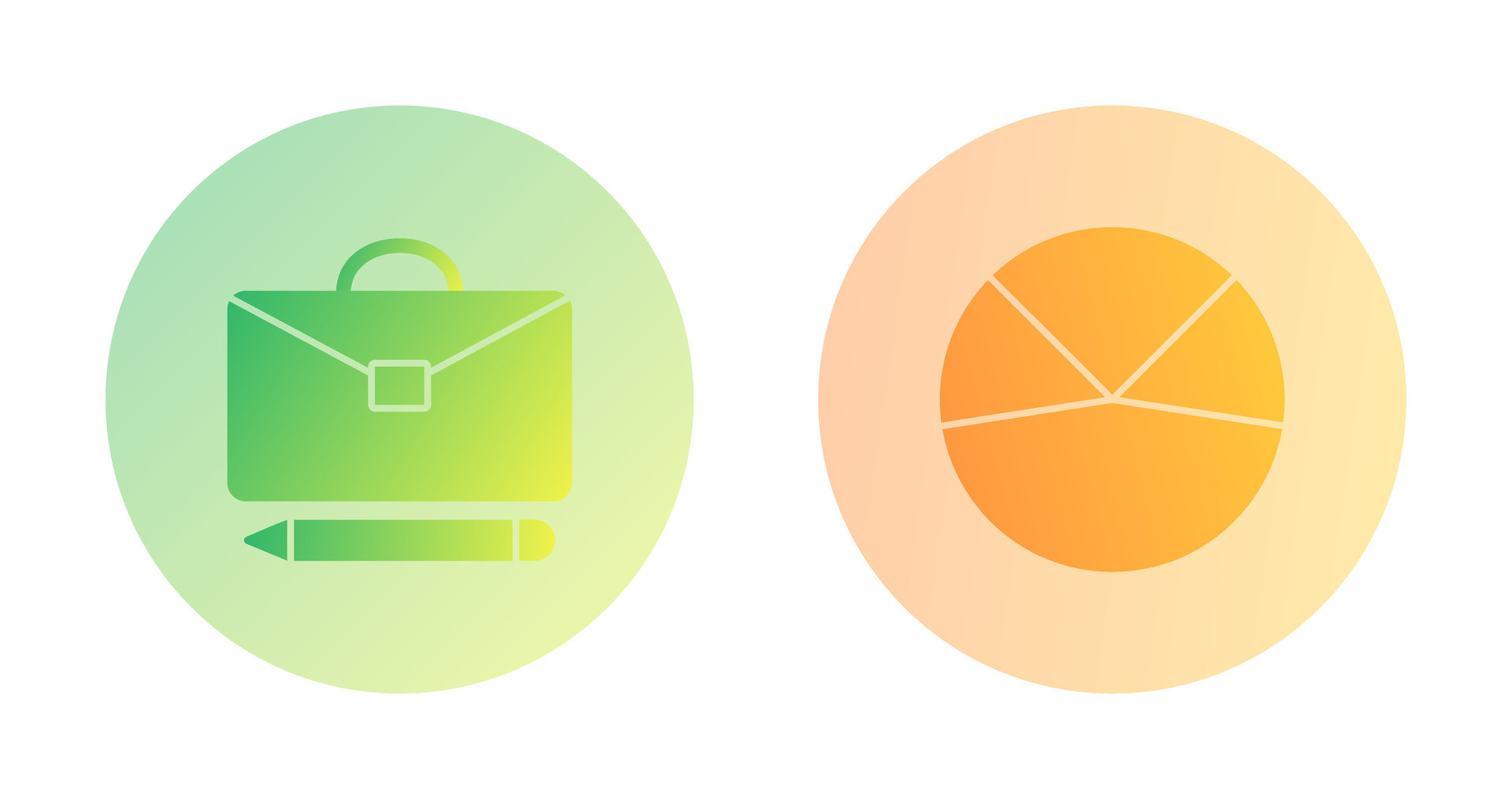 briefcase and pie chart analysis Icon 32766743 Vector Art at Vecteezy