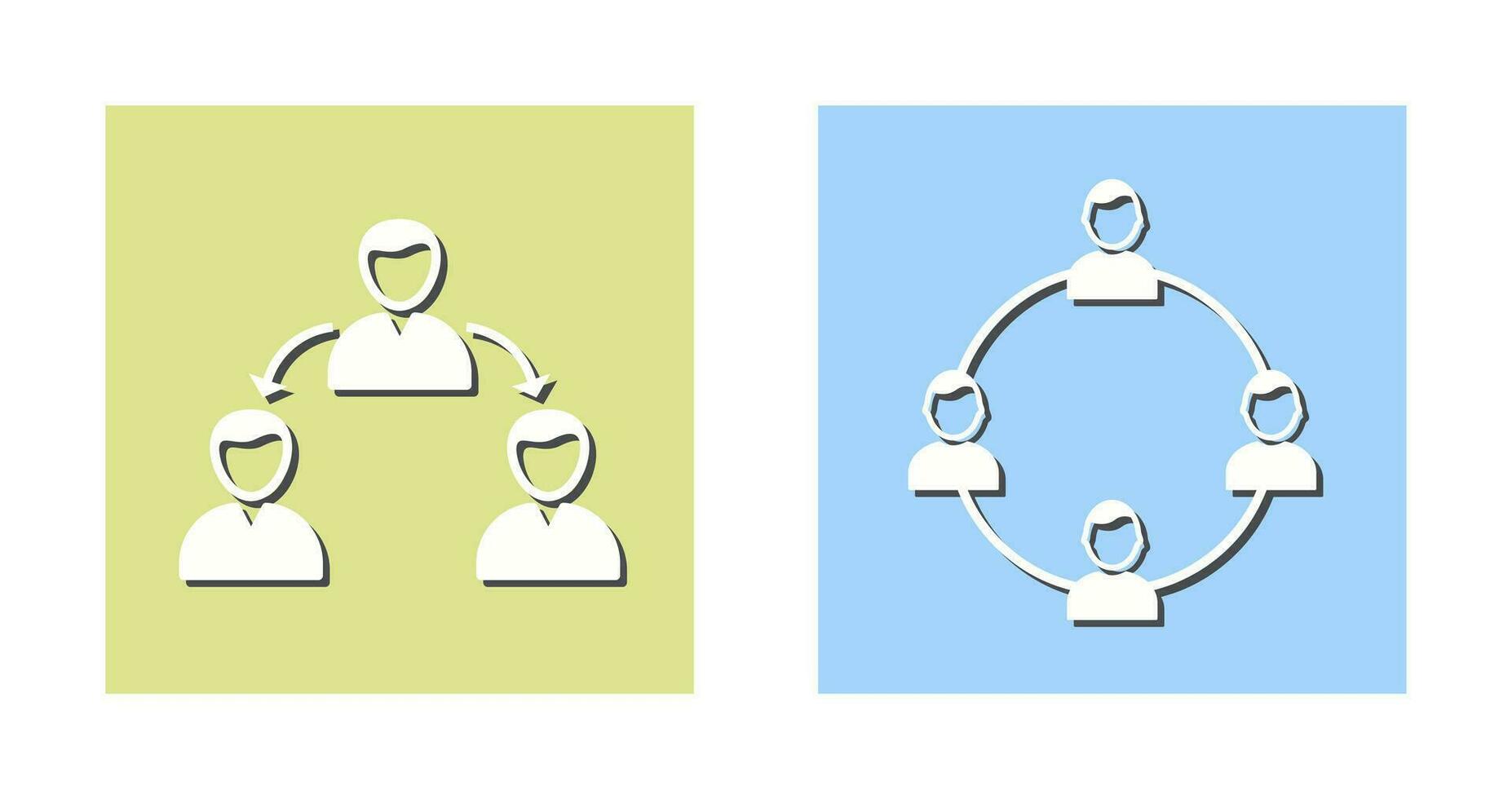 connected user and network group  Icon vector