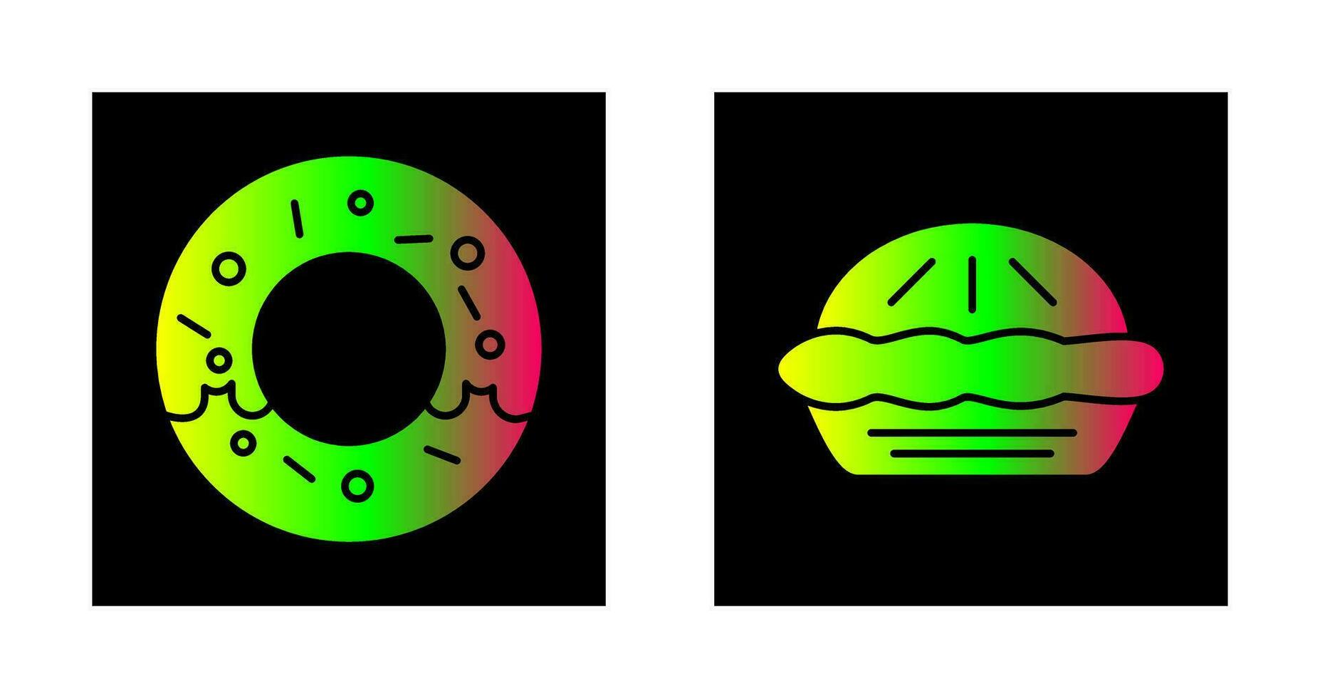 Donut and Pie Icon vector