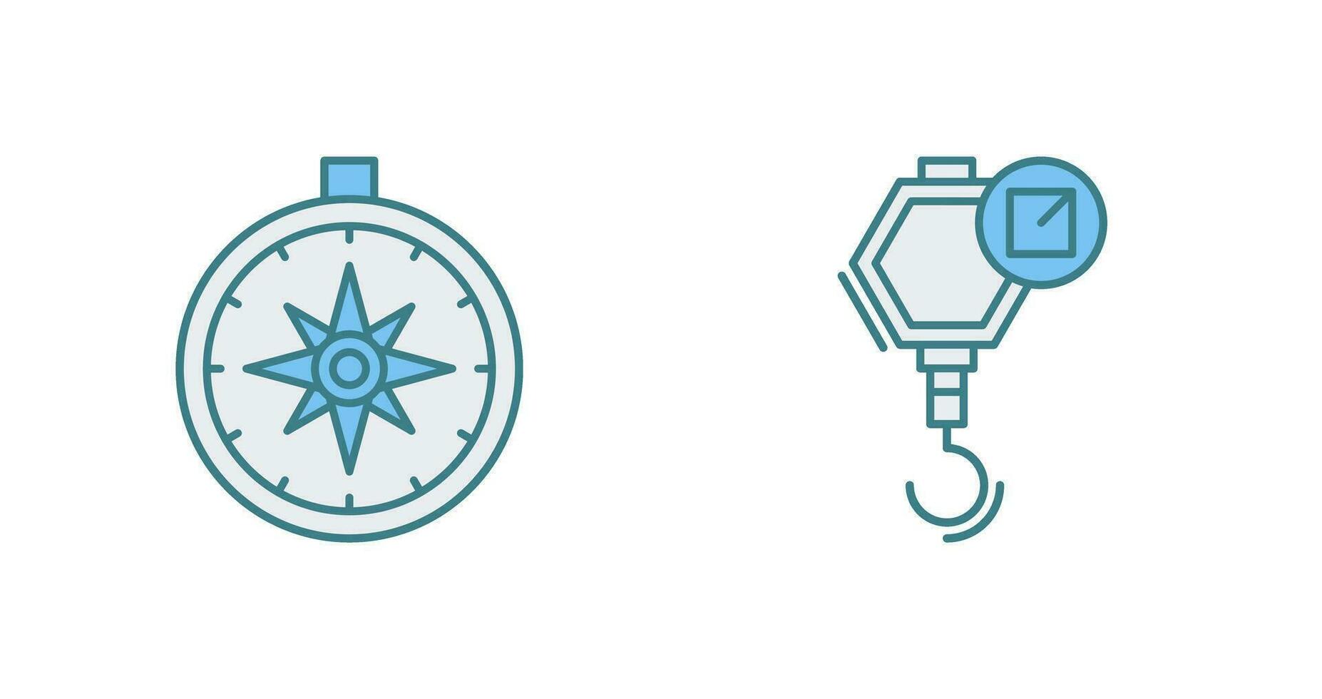 compass and hook Icon vector
