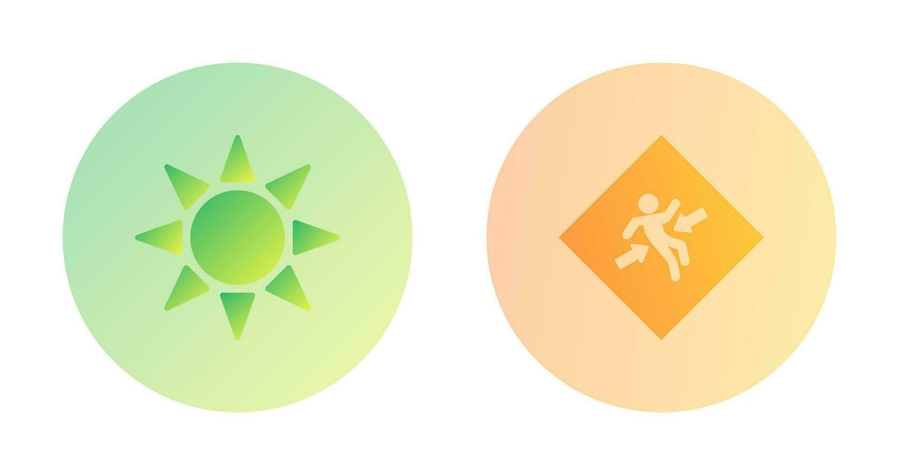 UV radiation and crush zone  Icon vector