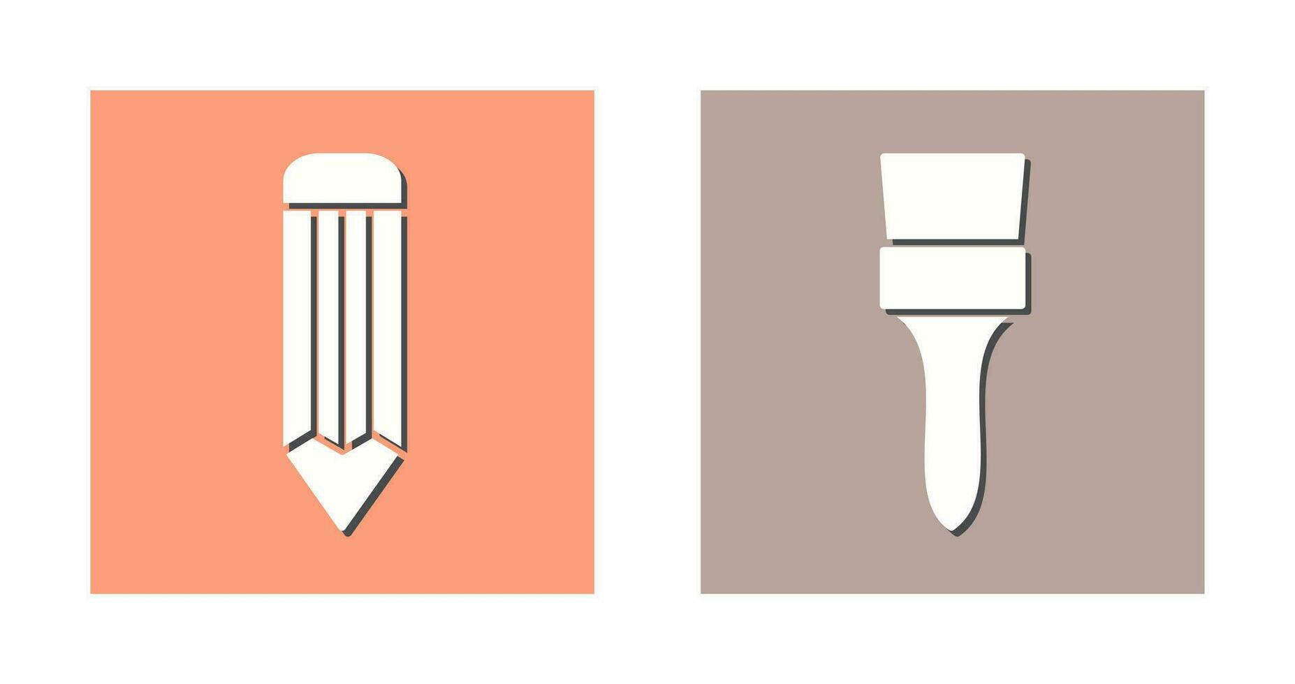pencil and Brush Icon vector