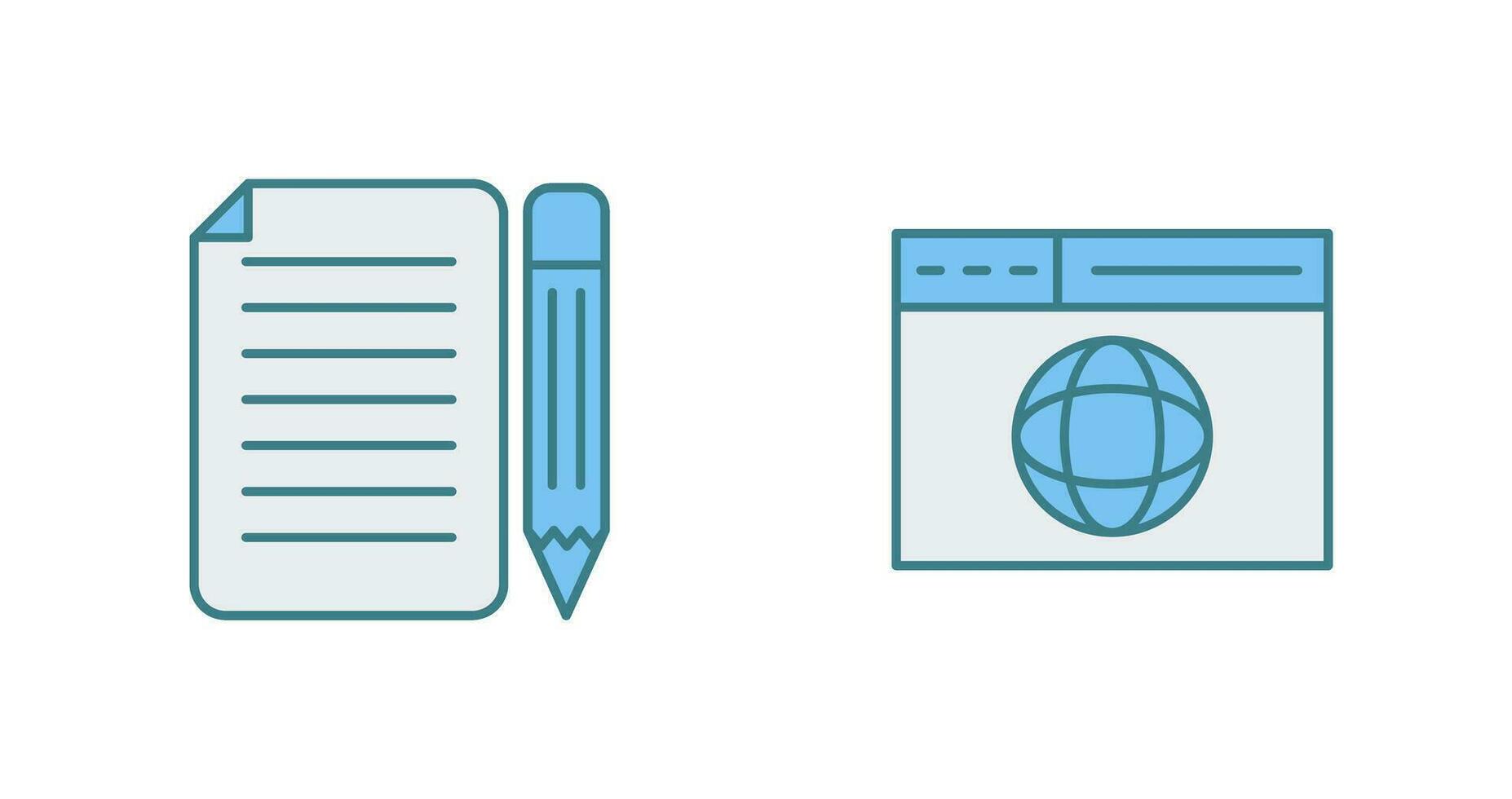 page and web page Icon vector