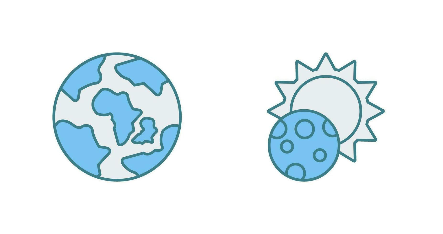 earth and eclipse Icon vector