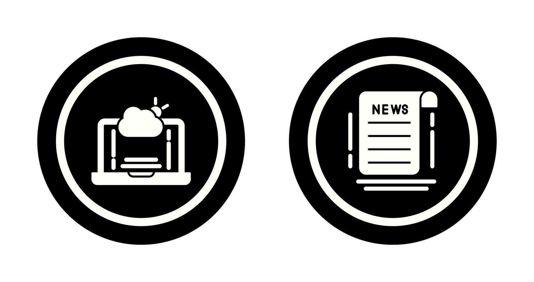 Weather and News Icon vector