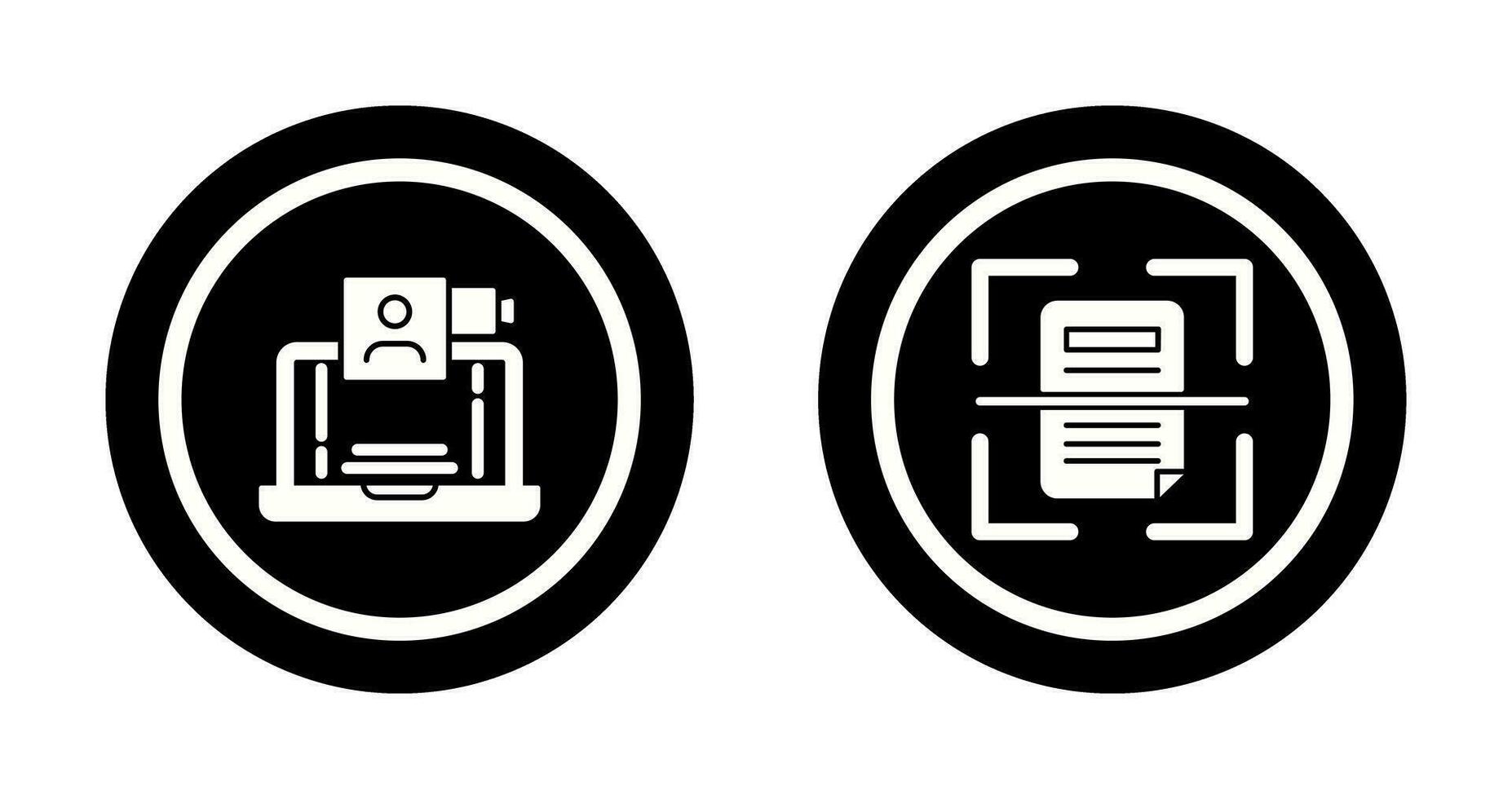 Video Call and Scan Icon vector